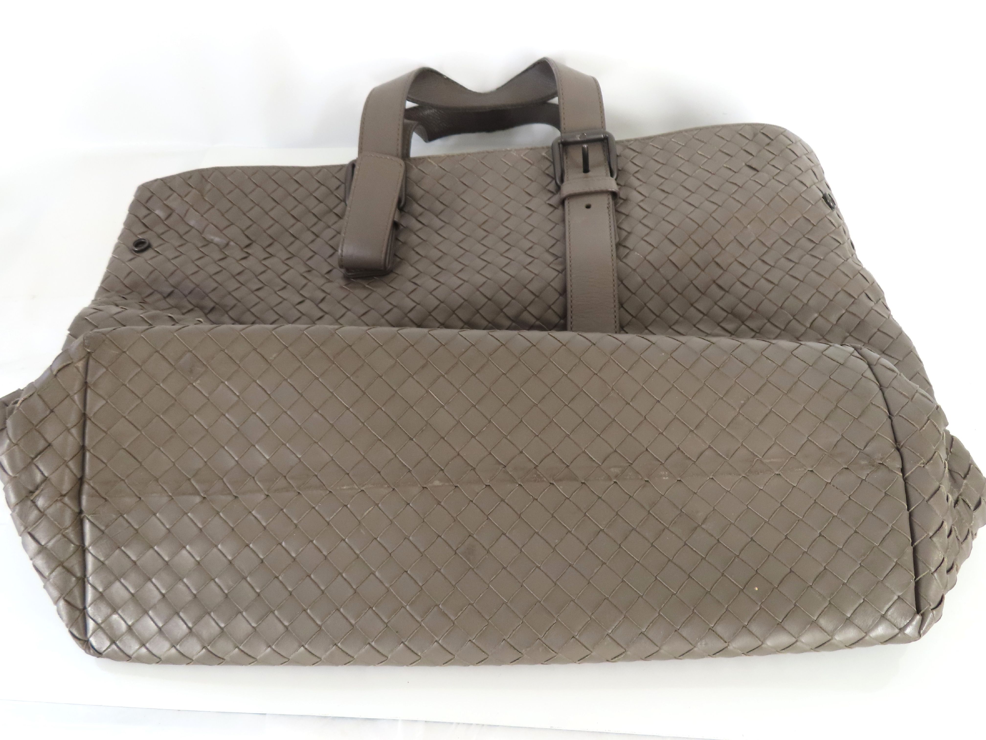 Intrecciato Tote Bag, Dark Brown Handbag — view 7