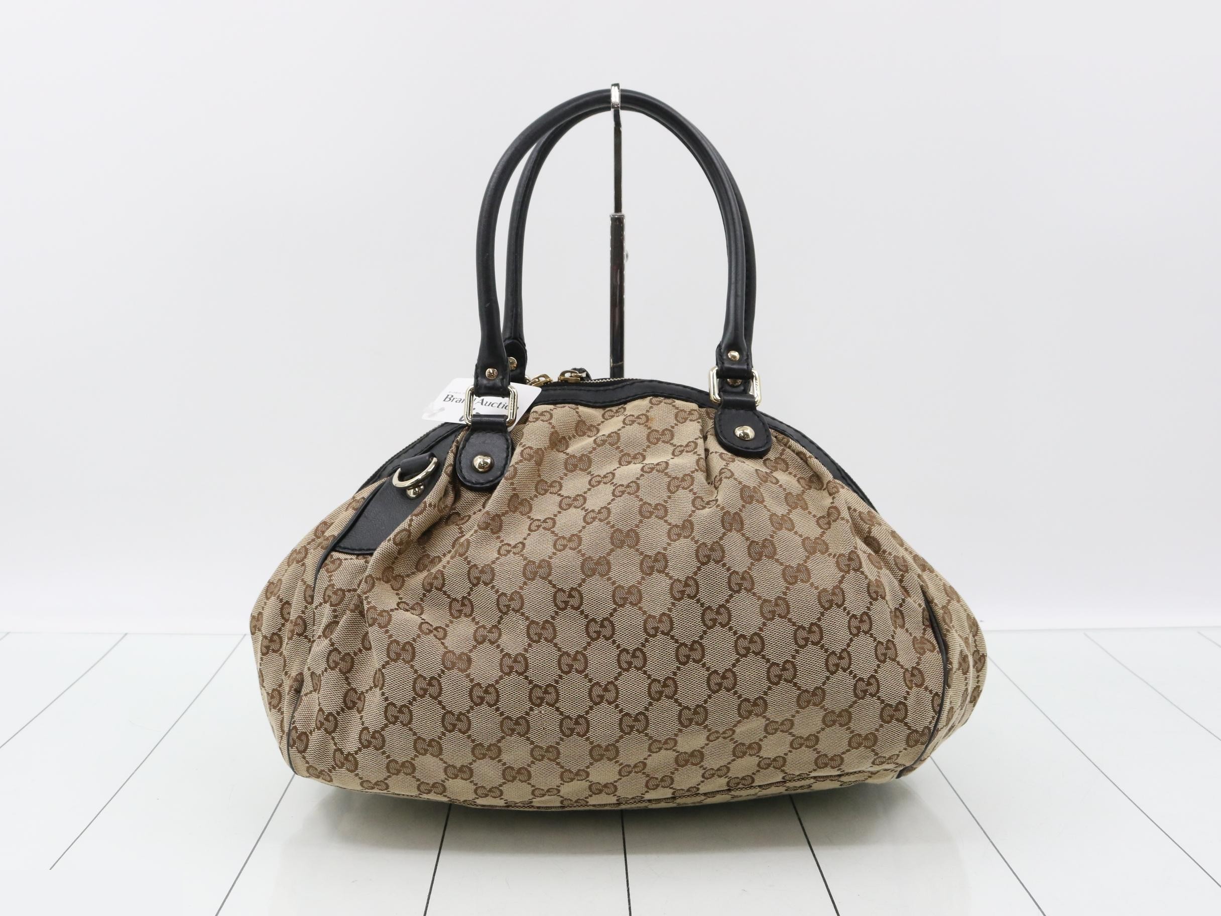 Sukey GG Canvas Leather Handbag — view 2