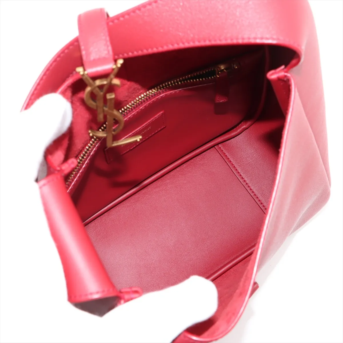 LE 5 A 7 Leather Shoulder Bag, Red, 713938 — view 5