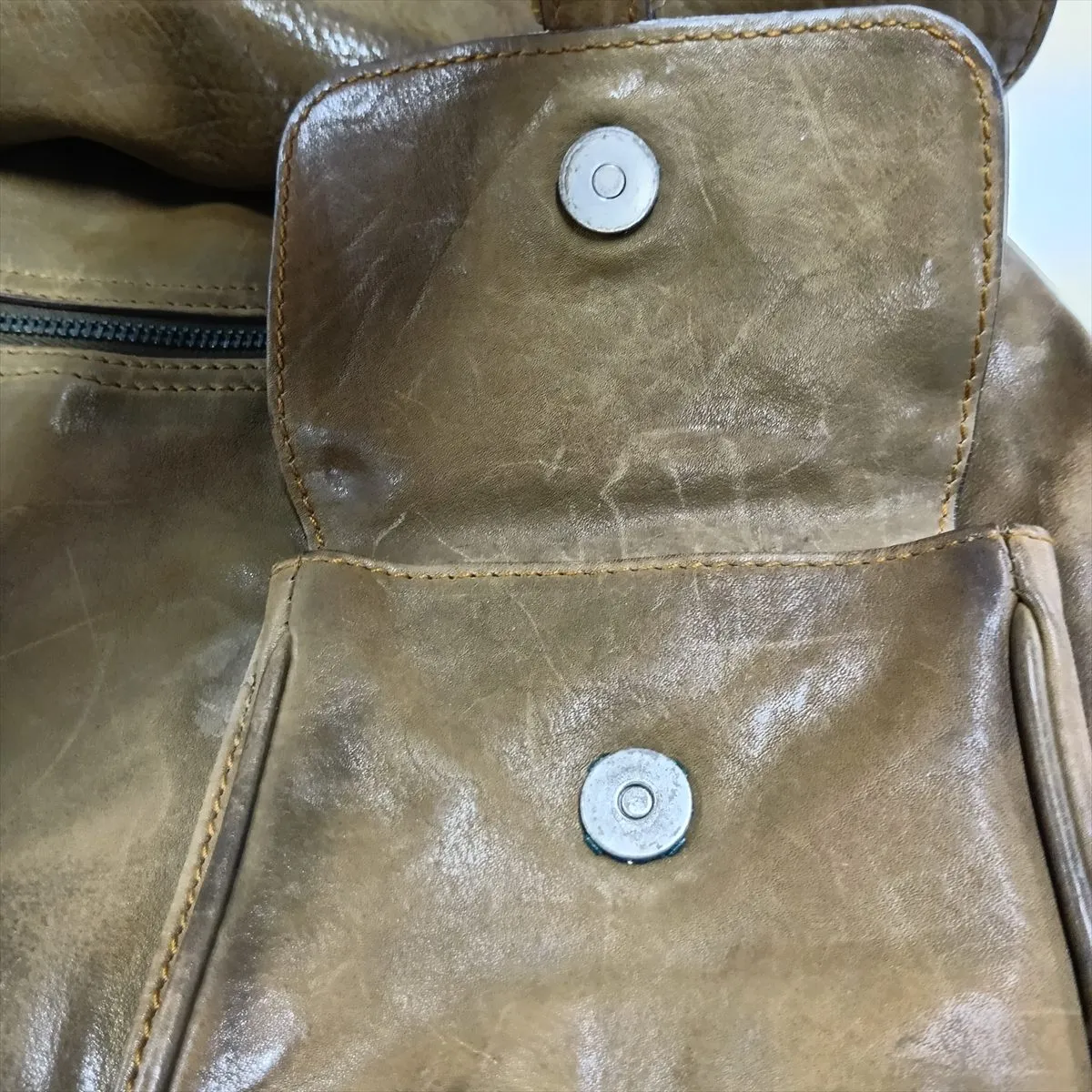 Gaucho Leather Handbag, Brown — view 14