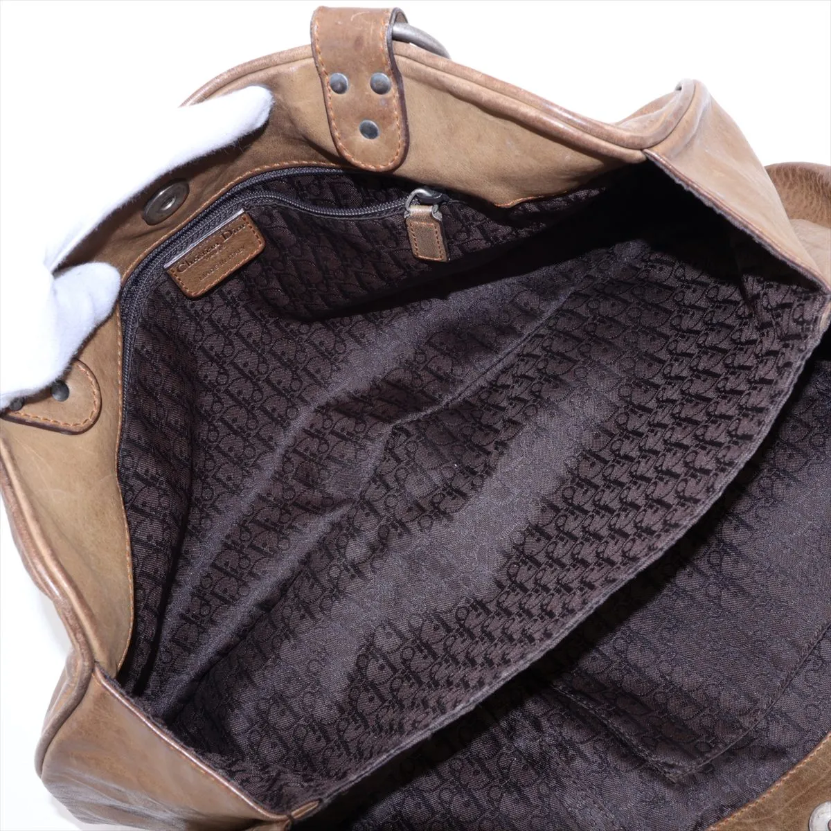 Gaucho Leather Handbag, Brown — view 9