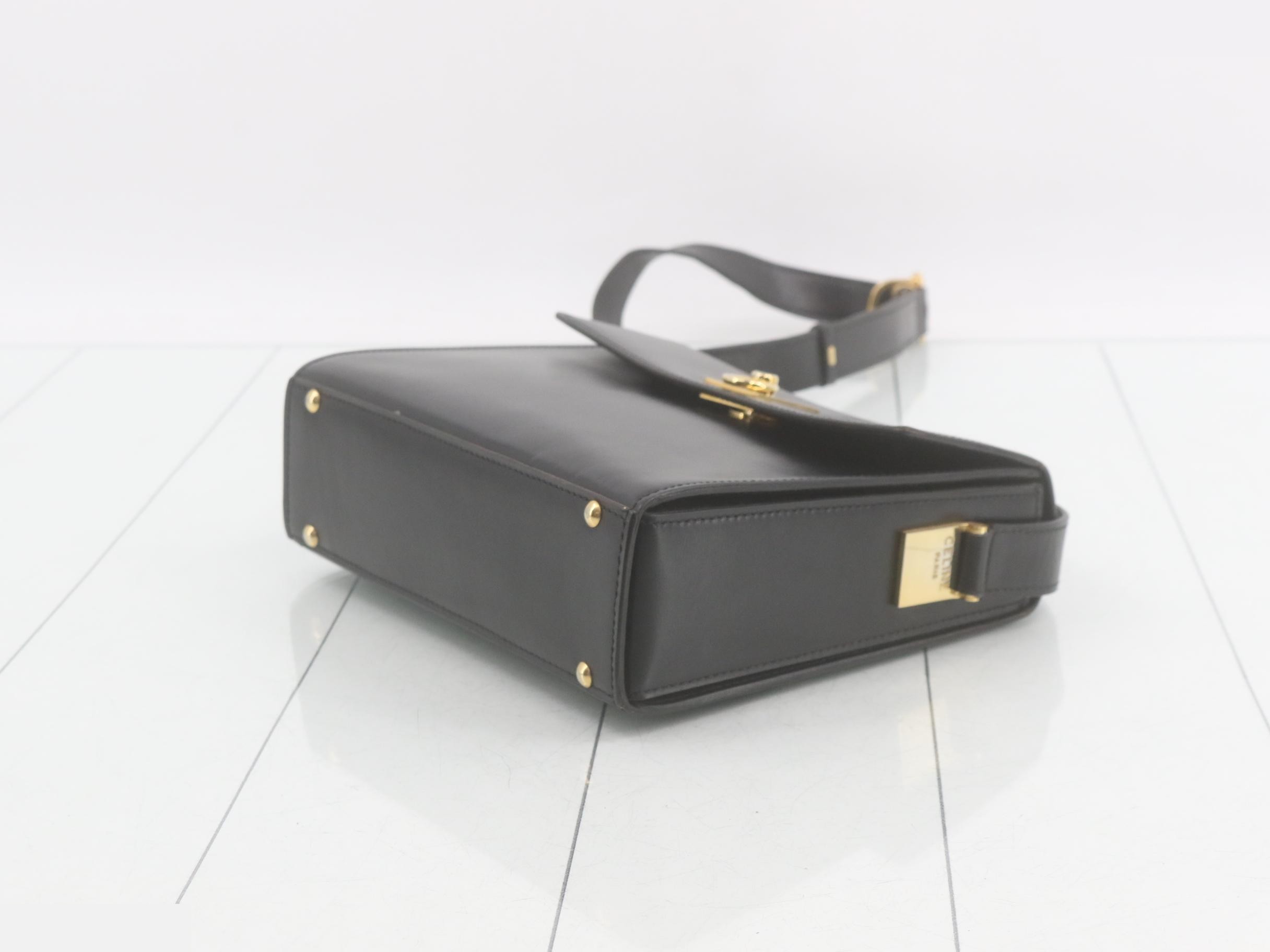 Gancini Box Bag, Calfskin, Black, 20 x 18 x 6 cm — view 6