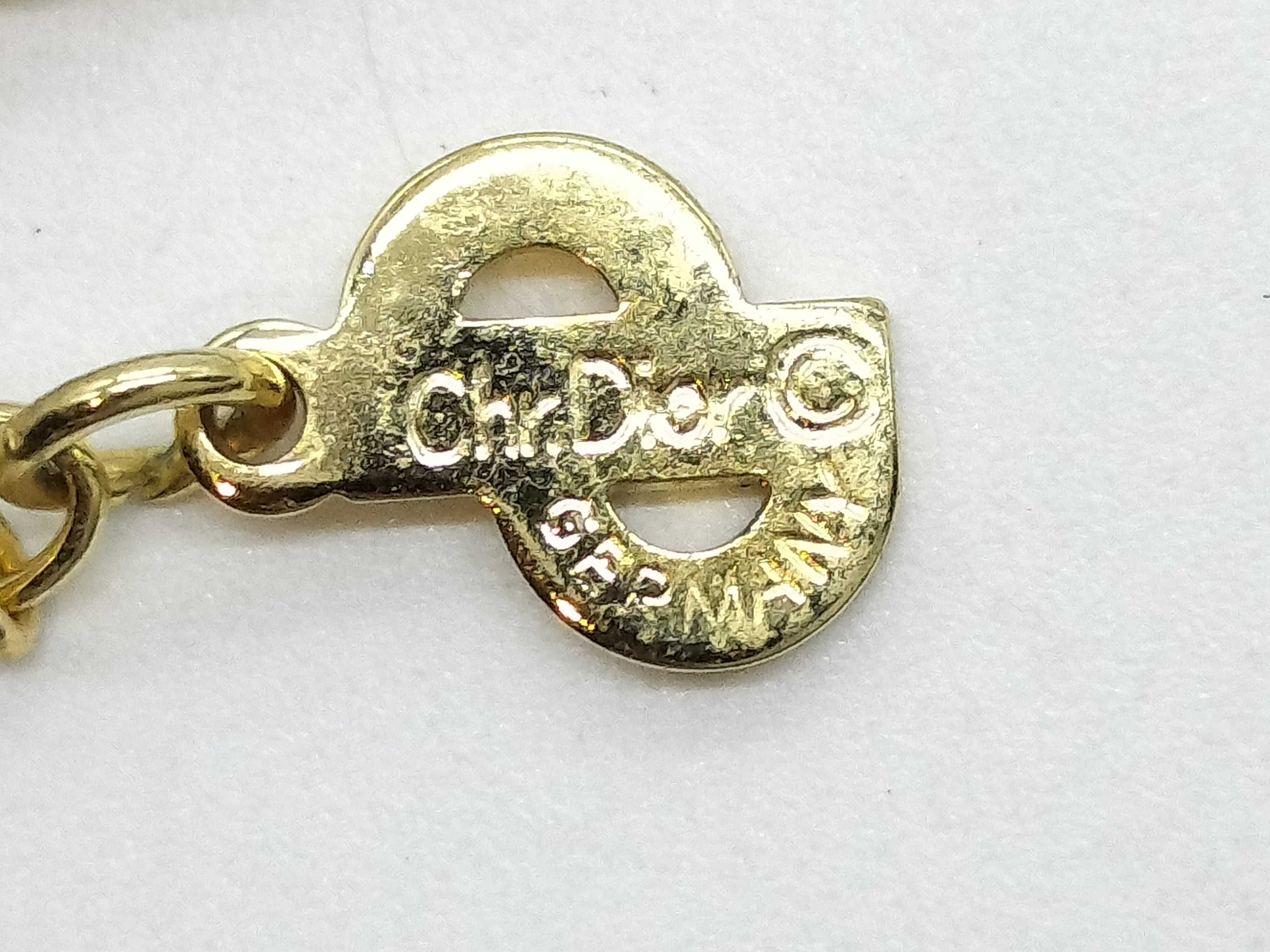 Gold Logo Stone Necklace/Earrings — view 11