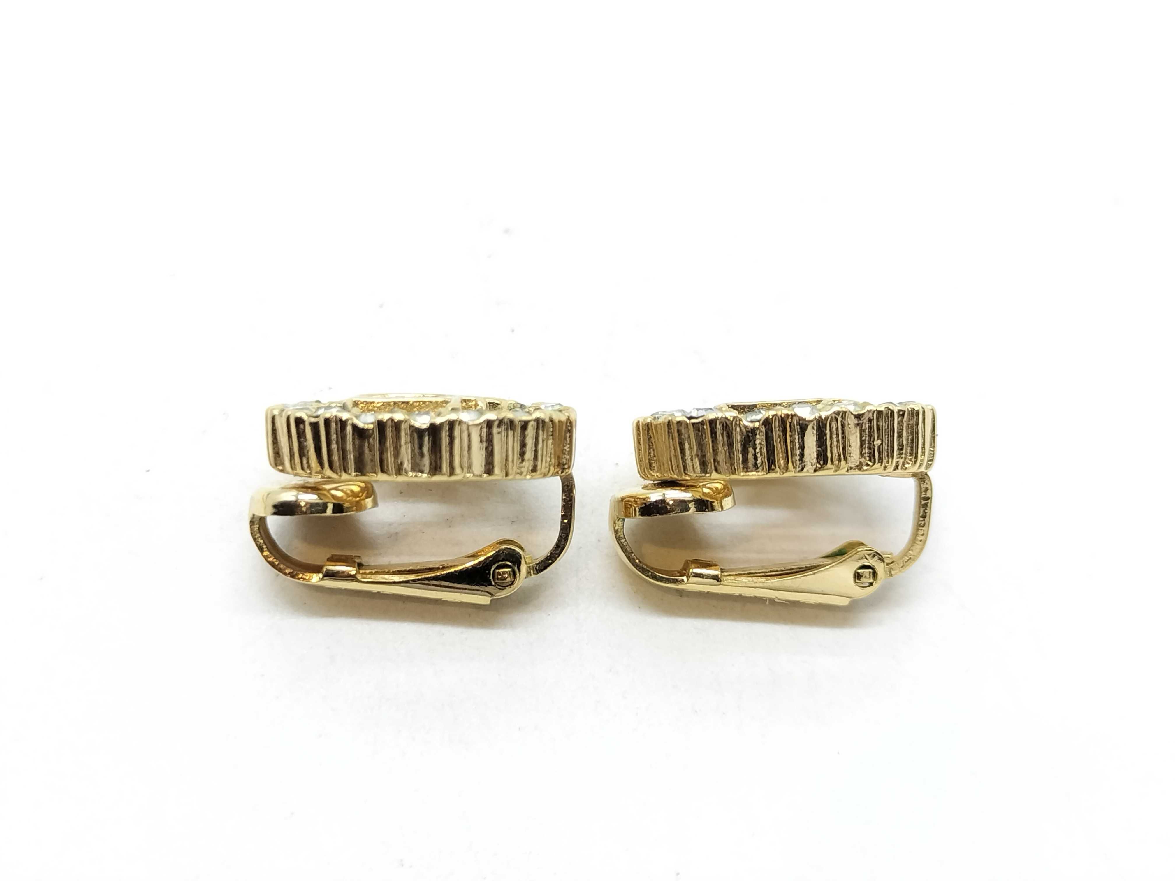 Gold Logo Stone Necklace/Earrings — view 6