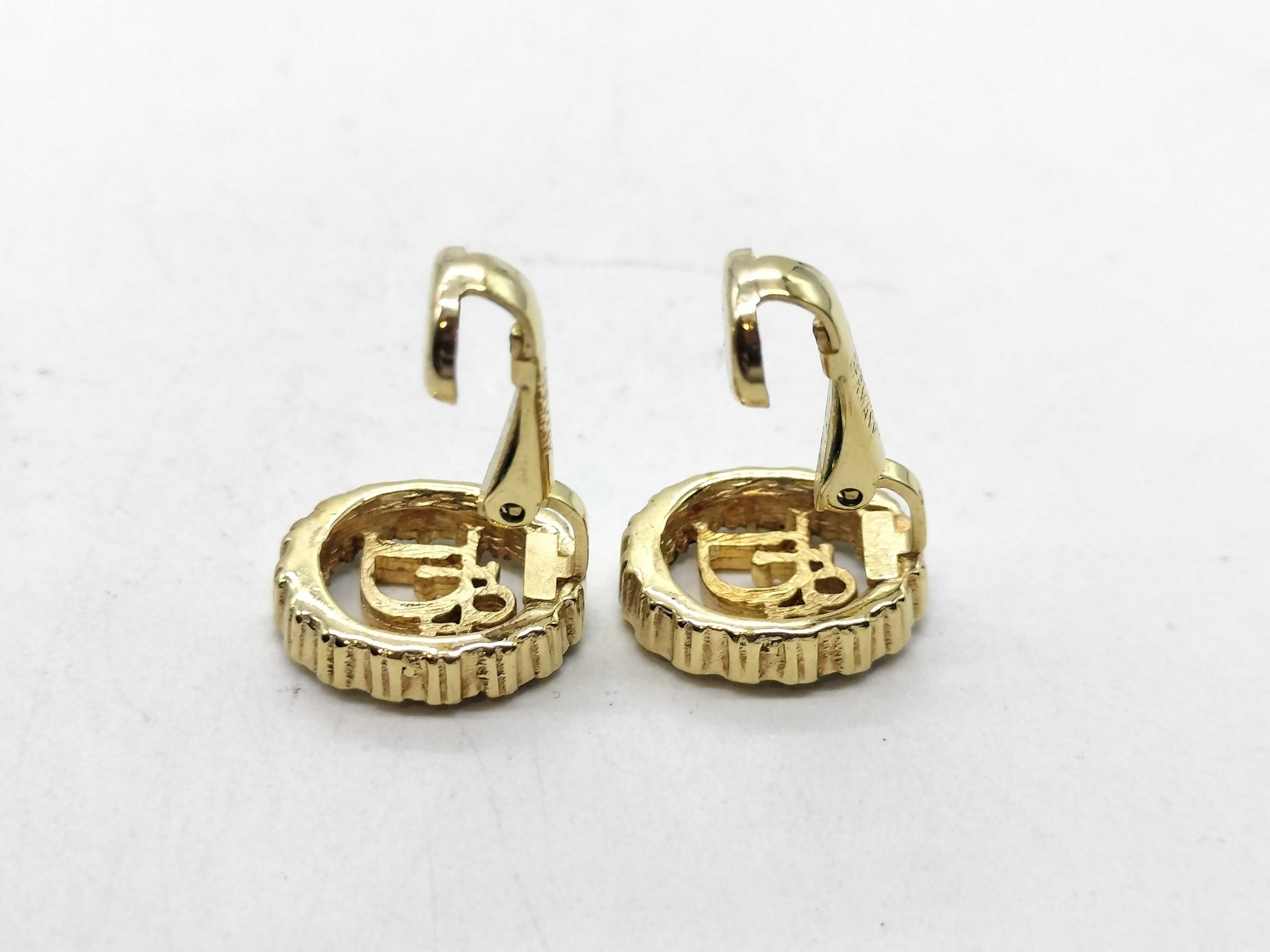 Gold Logo Stone Necklace/Earrings — view 7