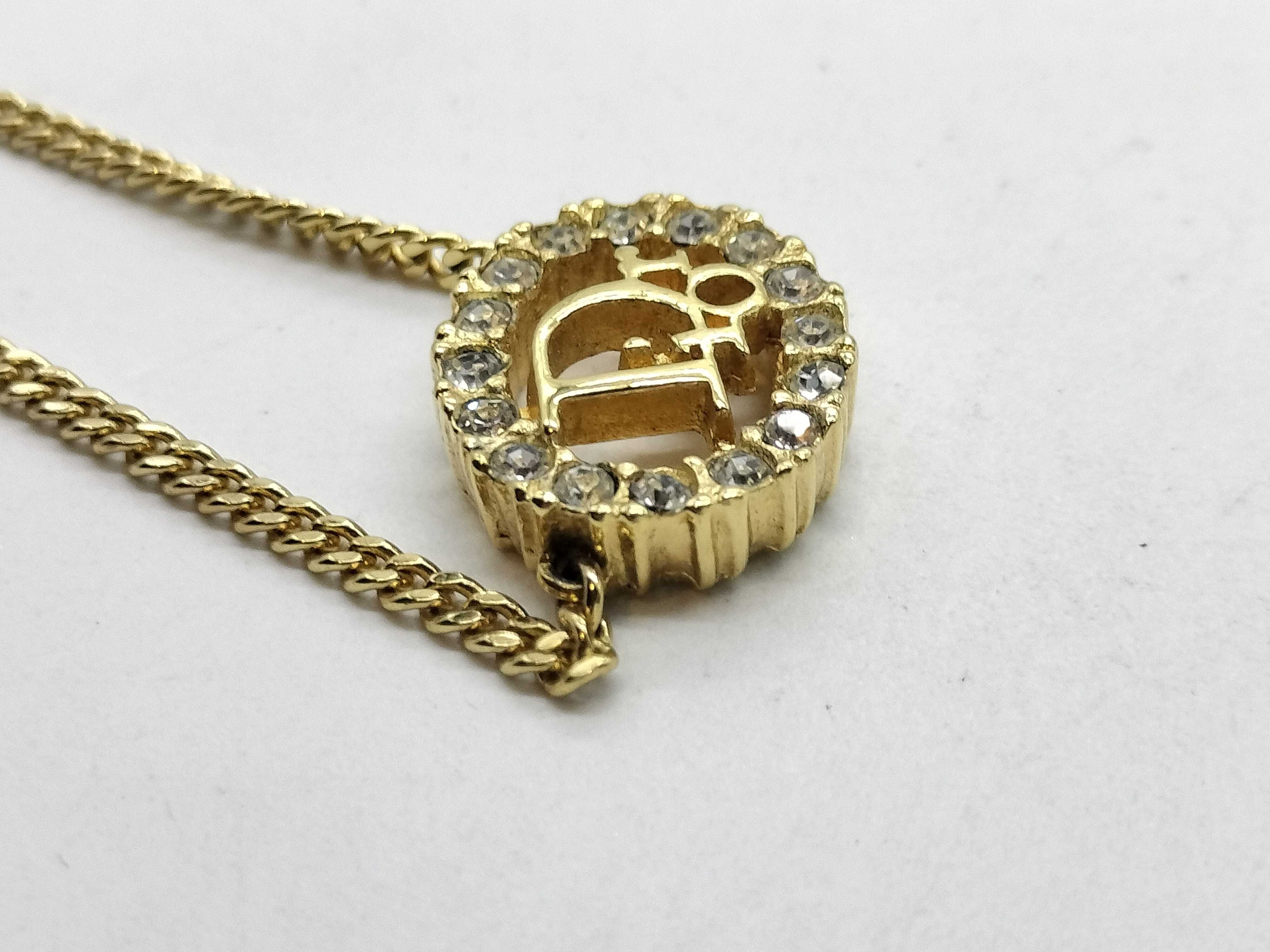 Gold Logo Stone Necklace/Earrings — view 8