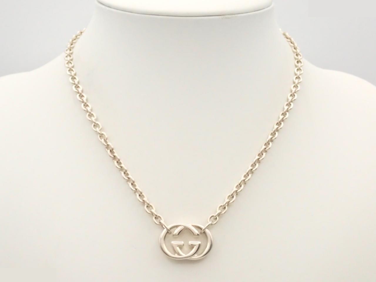 necklace, 925 sterling silver, 28.2g, Interlocking G — view 3