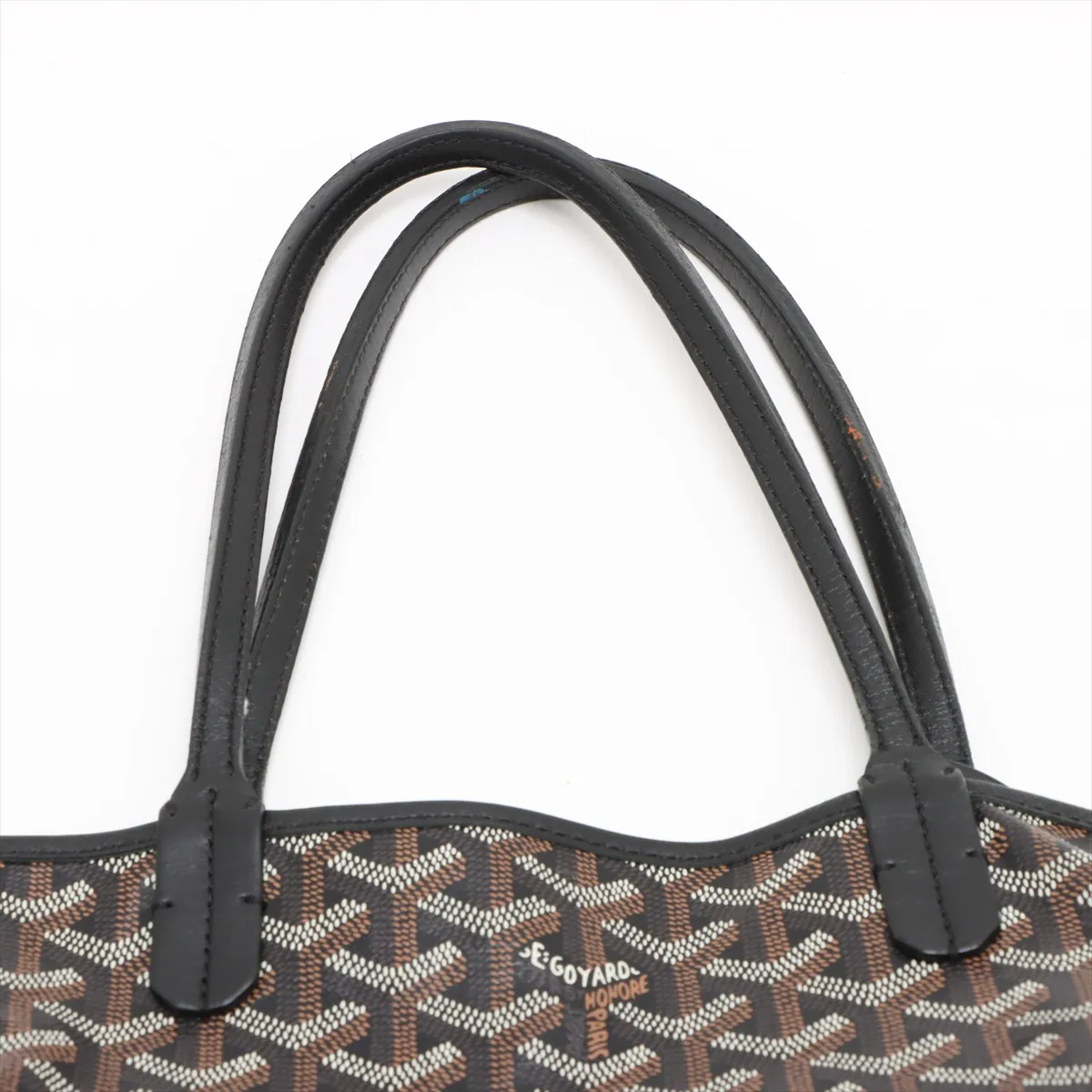 Saint Louis PM PVC x Leather Tote Bag, Black — view 6