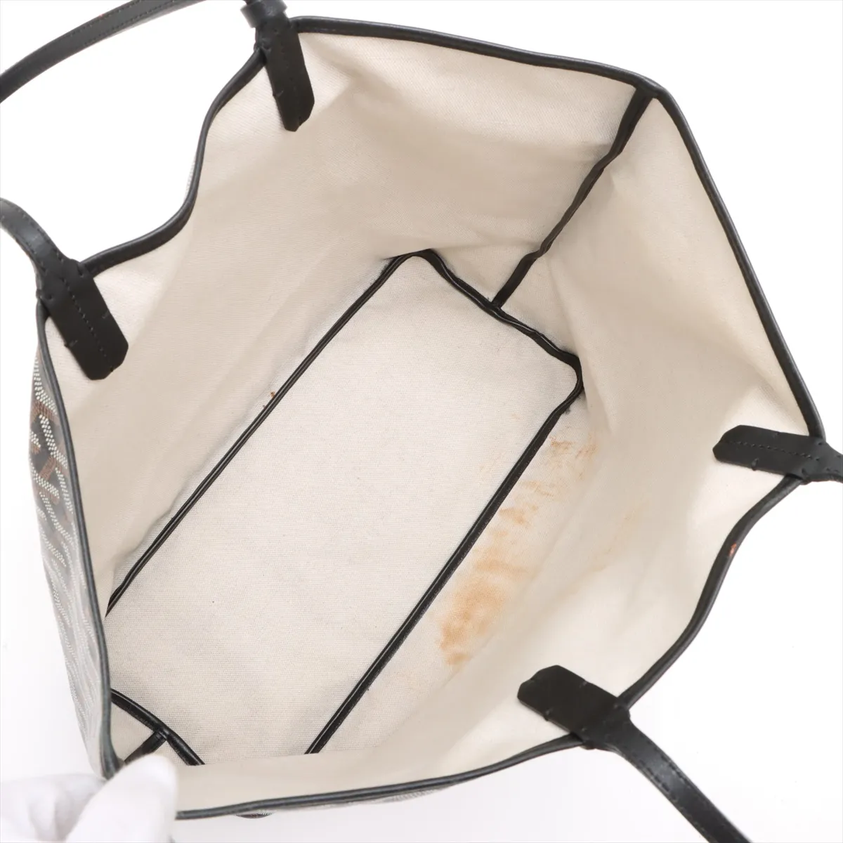 Saint Louis PM PVC x Leather Tote Bag, Black — view 7