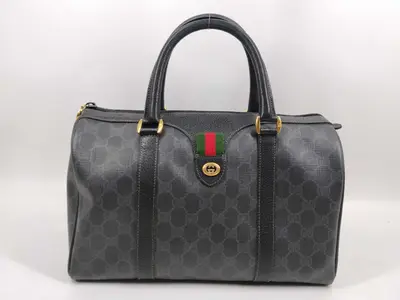 GG Supreme 40・02・007 Mini Boston Bag Noir Sherry Boston Bag