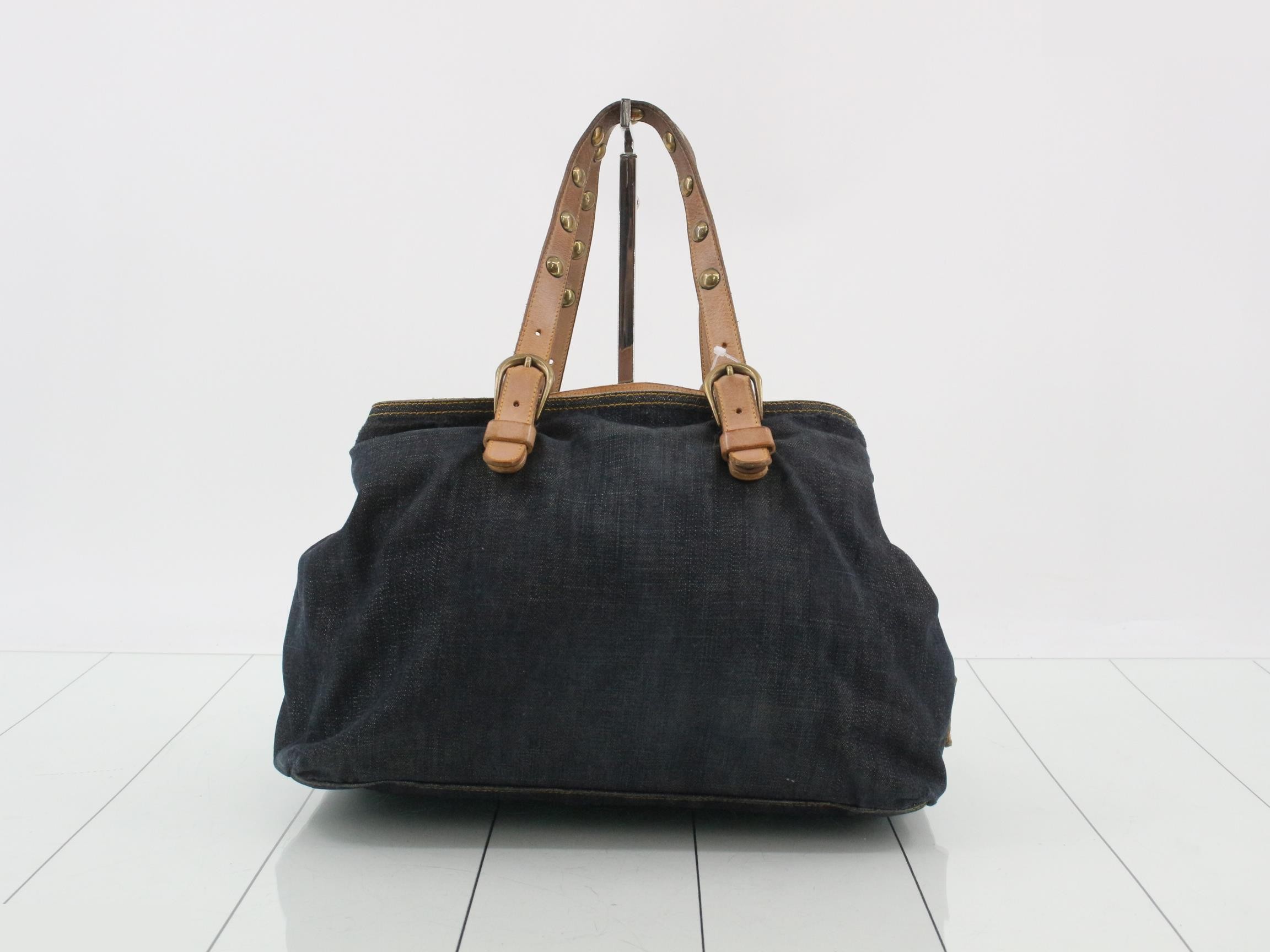 Archive Denim Studded Shoulder Bag — view 2