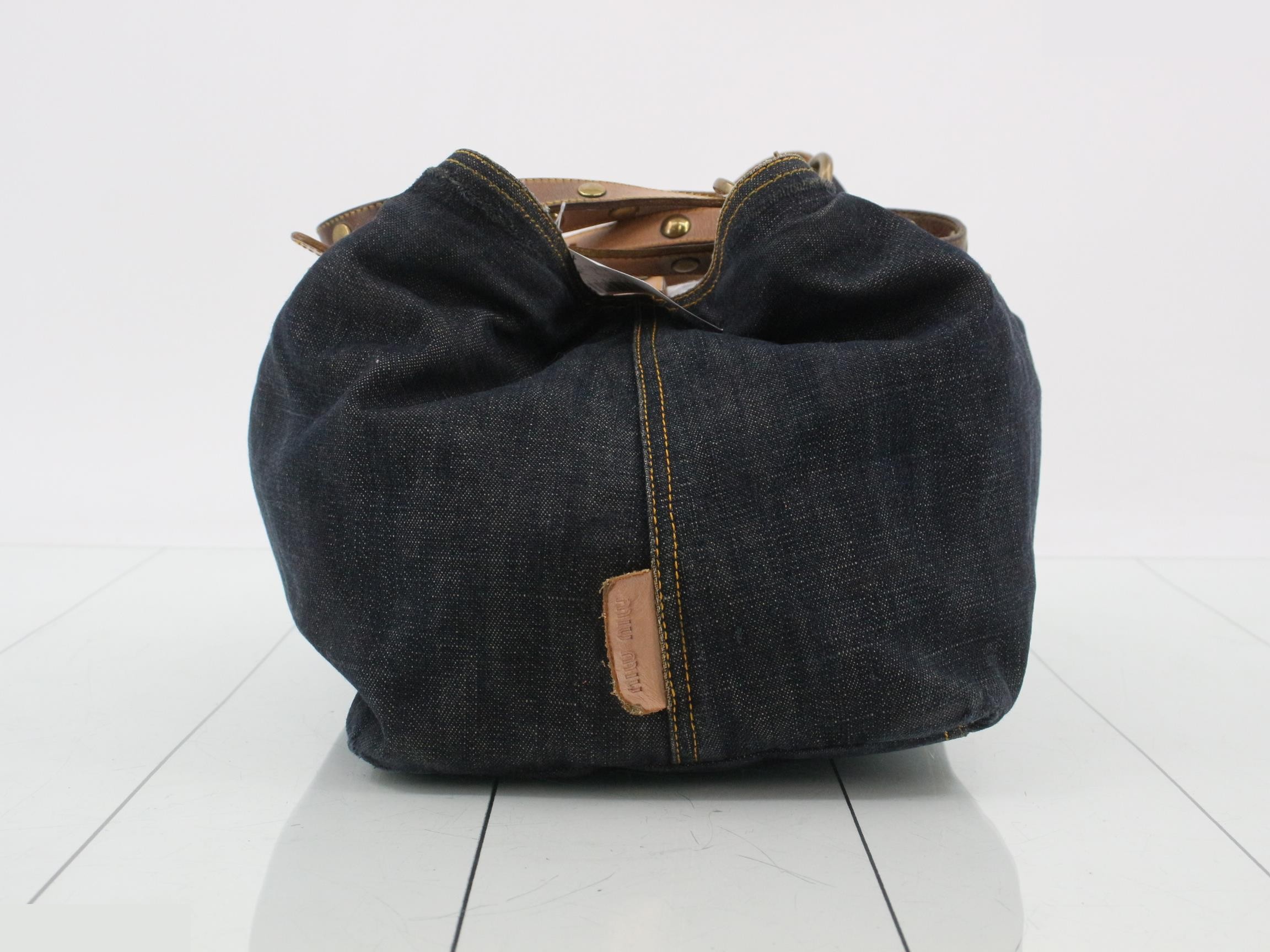 Archive Denim Studded Shoulder Bag — view 4