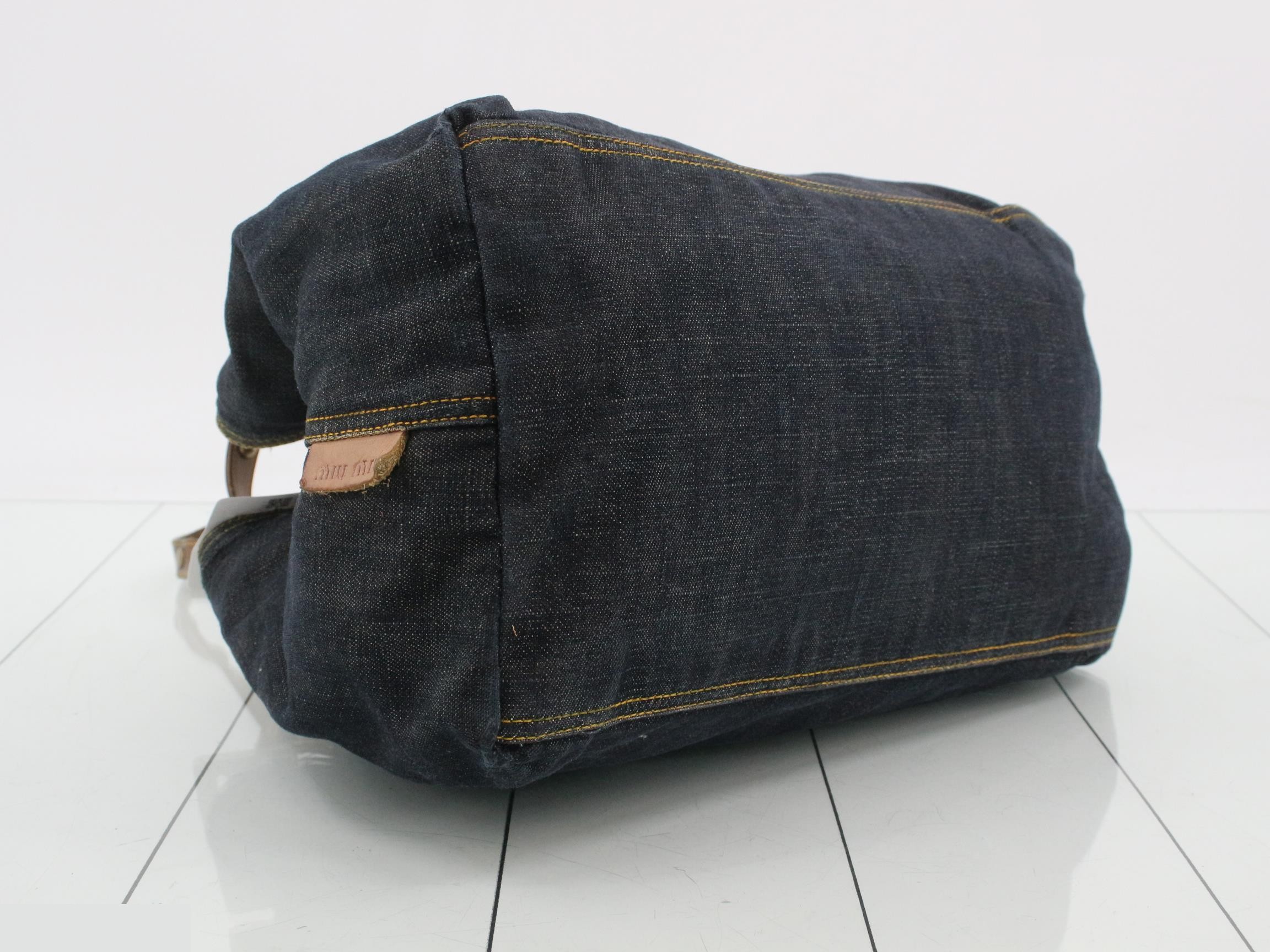 Archive Denim Studded Shoulder Bag — view 5