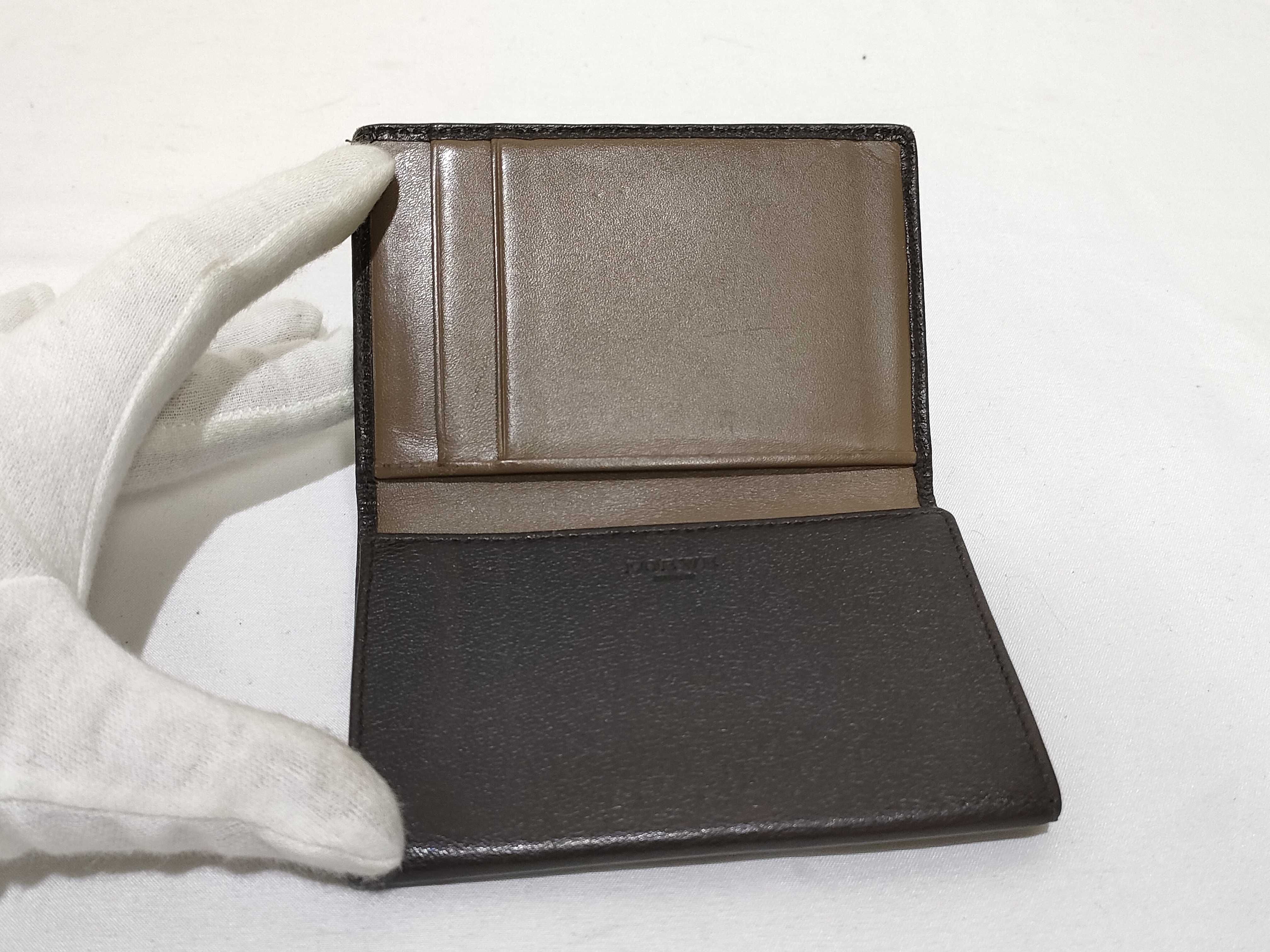 Anagram Leather Card Holder, Brown (Card Case/Pass Case/Business Card Holder) — view 7