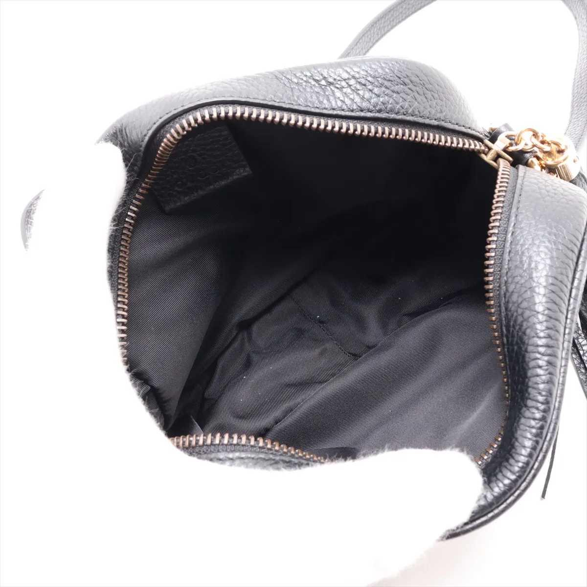 Soho 347994 Leather Shoulder Bag, Black — view 6