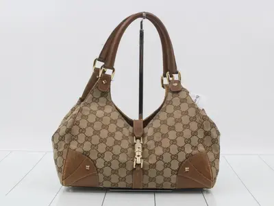 GG Canvas Handbag, New Jackie, 124407, Beige