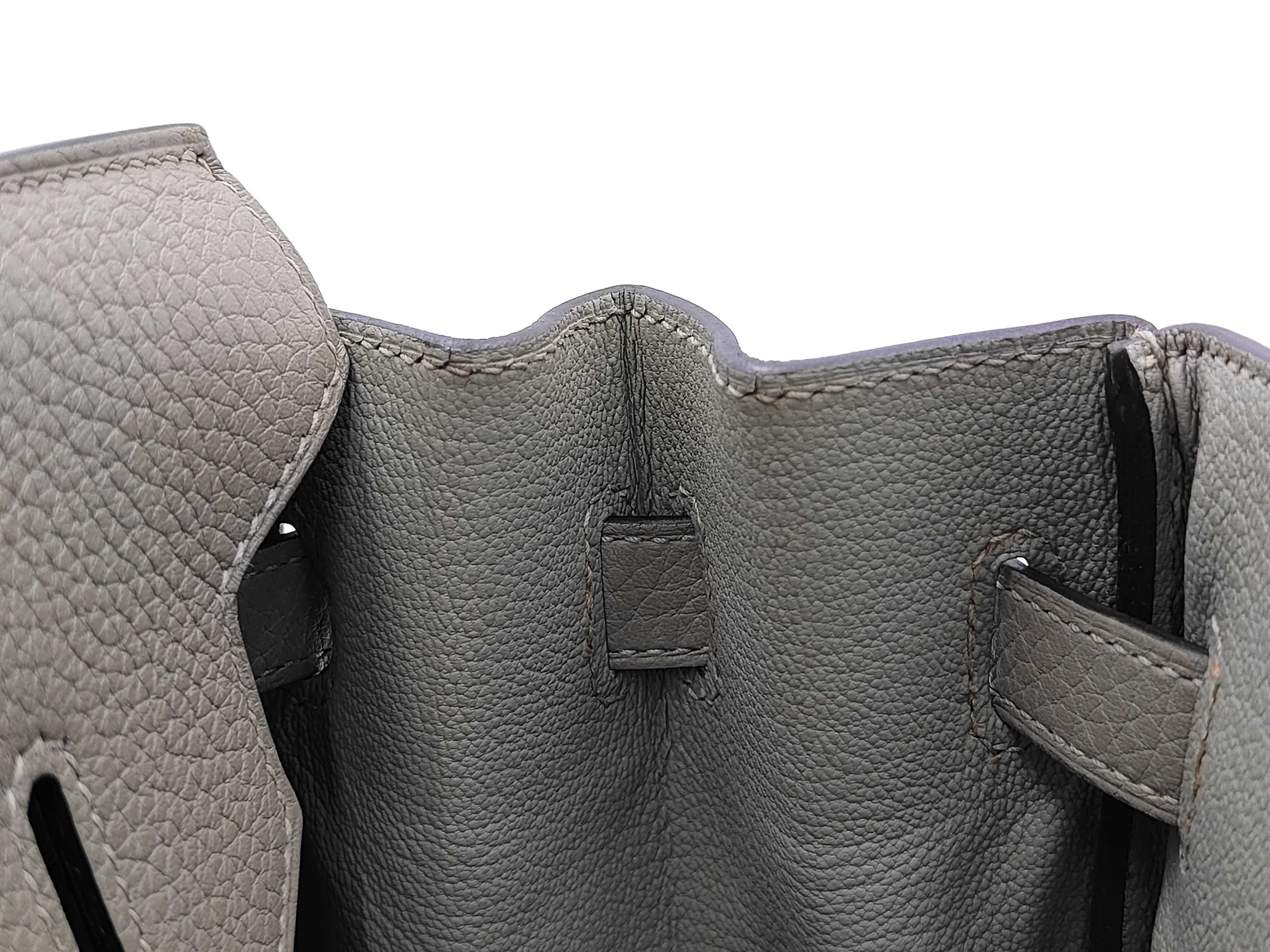 Birkin 30 X stamp Taurillon leather Sage Gold handbag — view 8