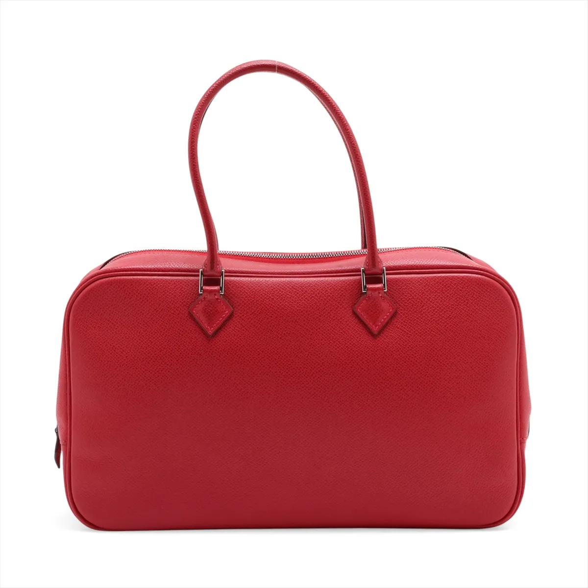Hermès Plume Elan 28, Veau Epsom, Rouge Vif, Silver Hardware, H: 2004