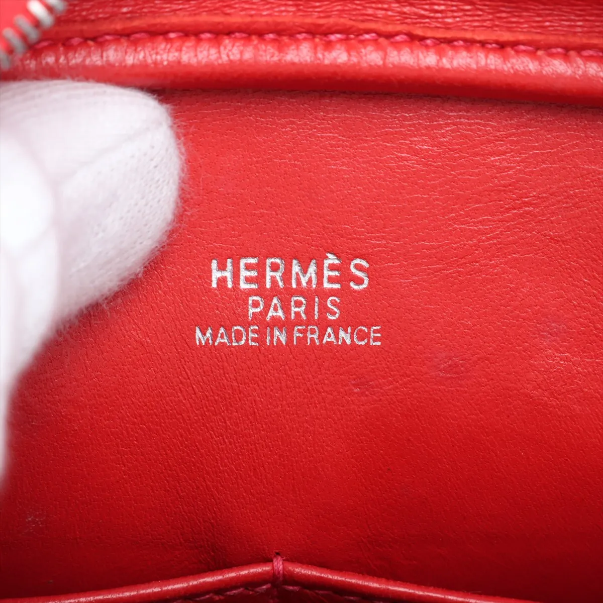 Hermès Plume Elan 28, Veau Epsom, Rouge Vif, Silver Hardware, H: 2004 — view 11