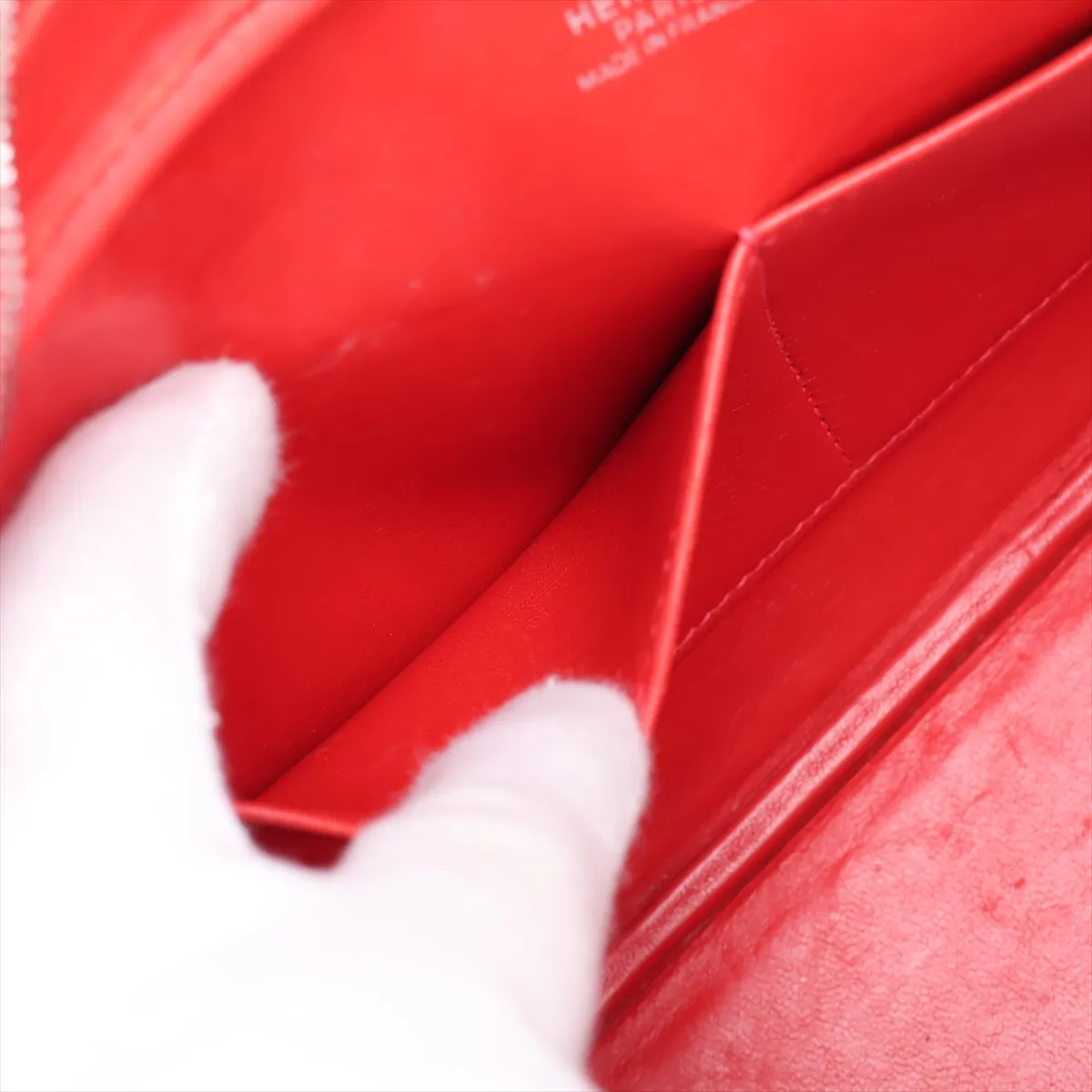 Hermès Plume Elan 28, Veau Epsom, Rouge Vif, Silver Hardware, H: 2004 — view 9