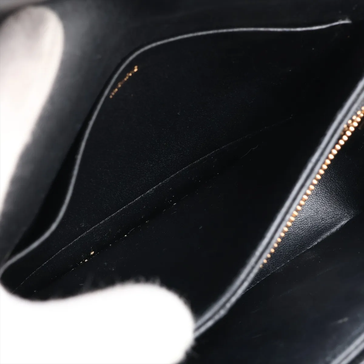 Triomphe Teen Leather Shoulder Bag, Black — view 9
