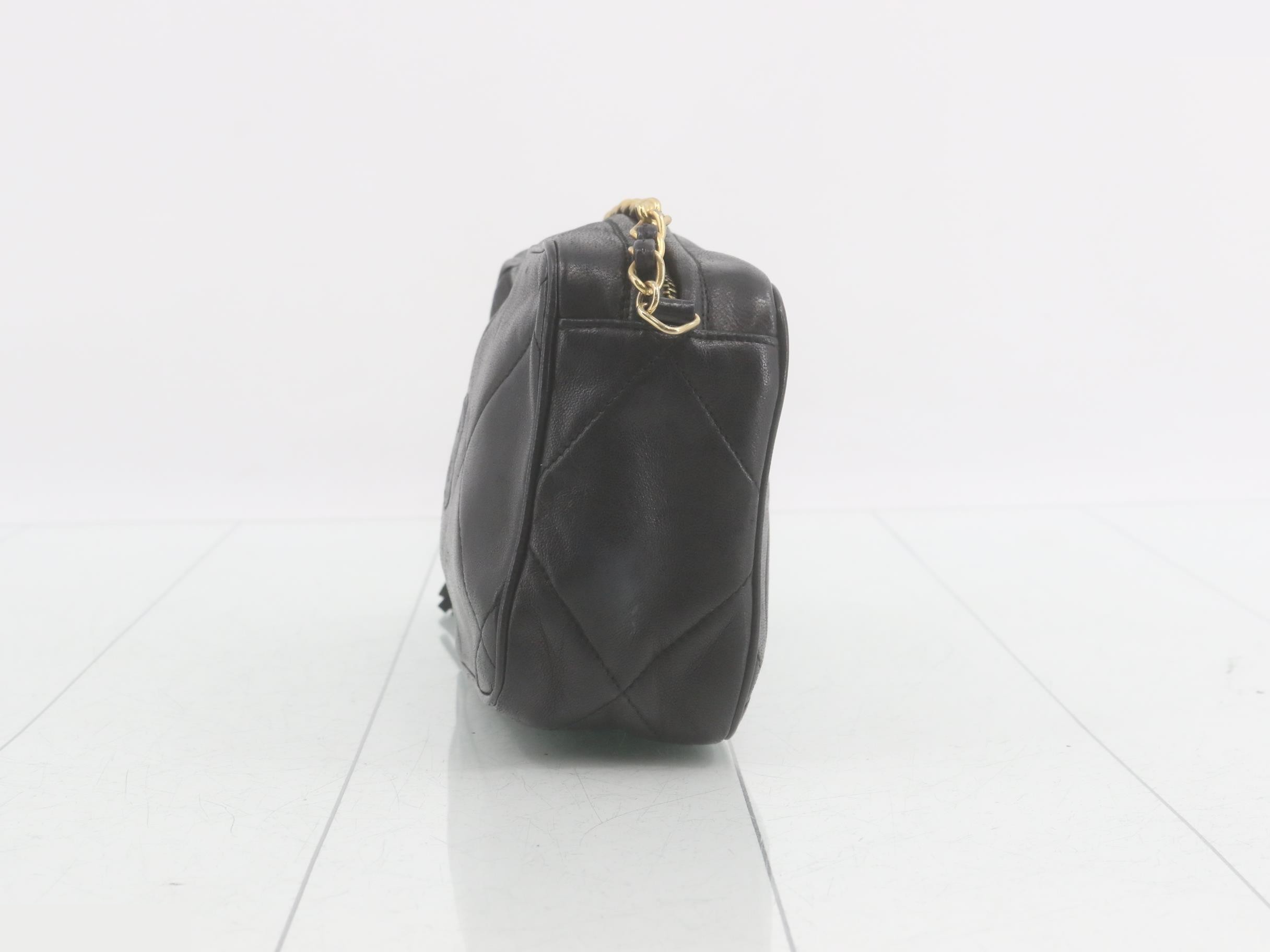 Matelassé fringed camera chain shoulder bag — view 4