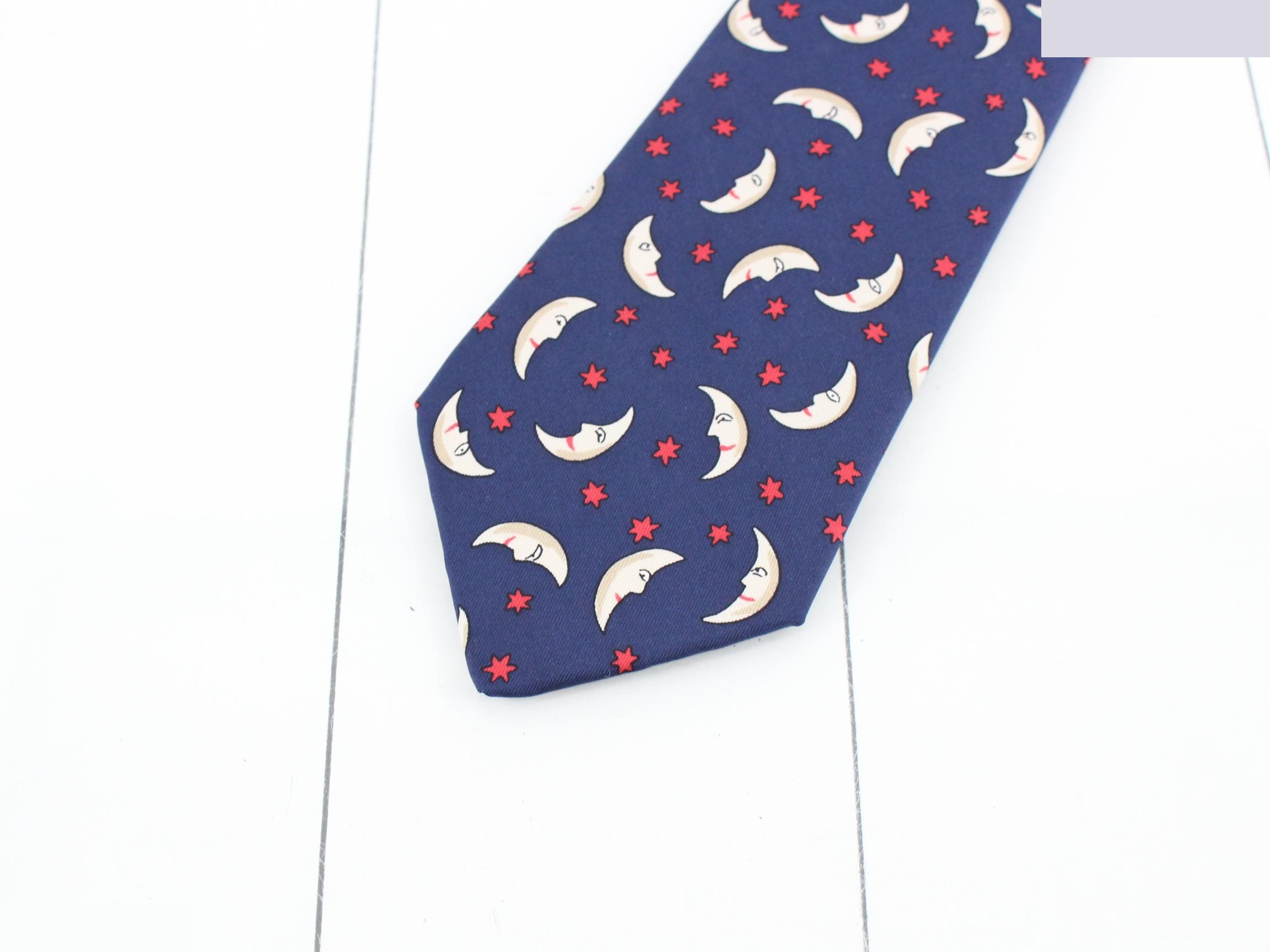 Silk Tie, Navy, Box — view 3