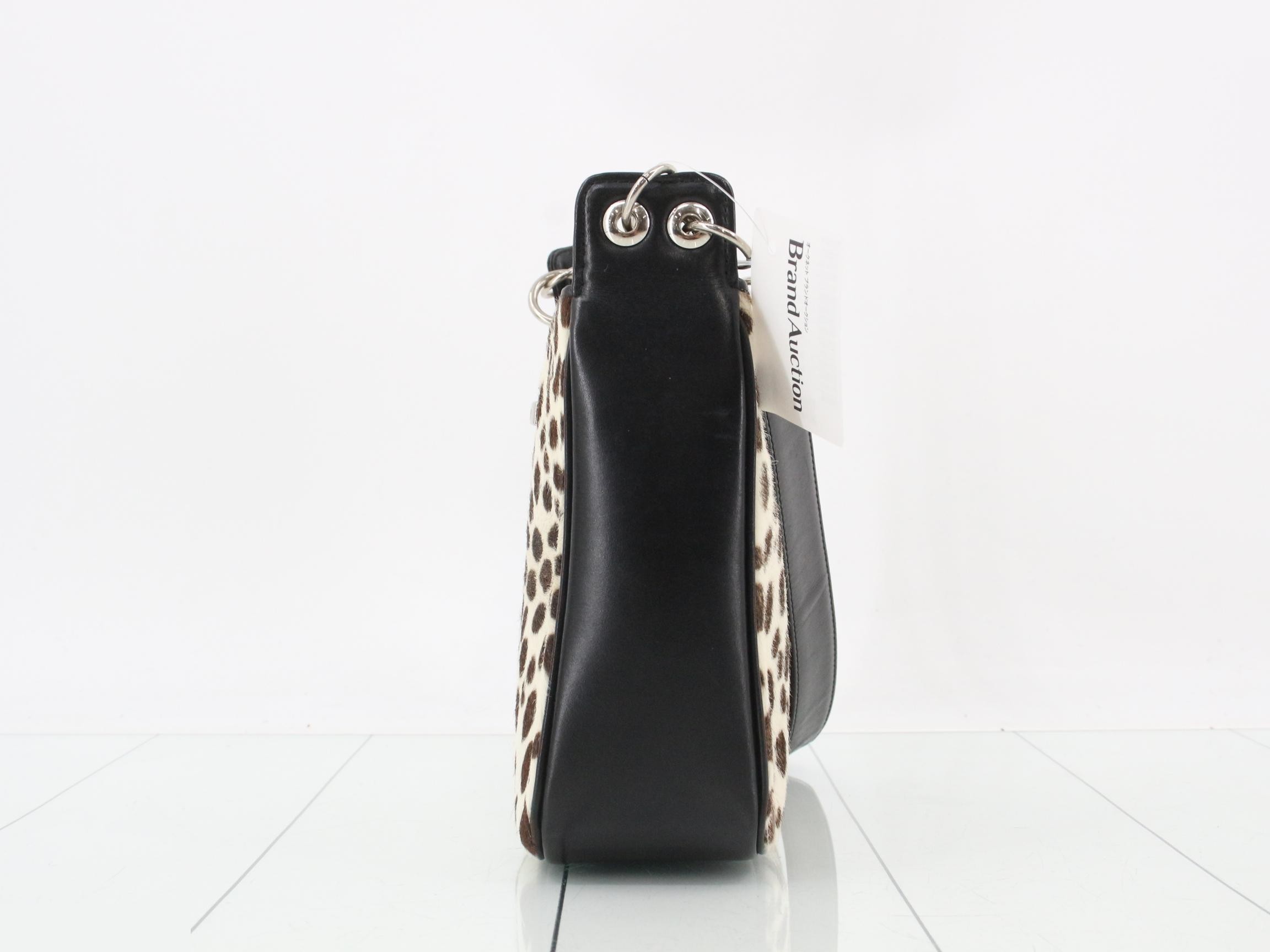 Calfskin Shoulder Bag, Black — view 3