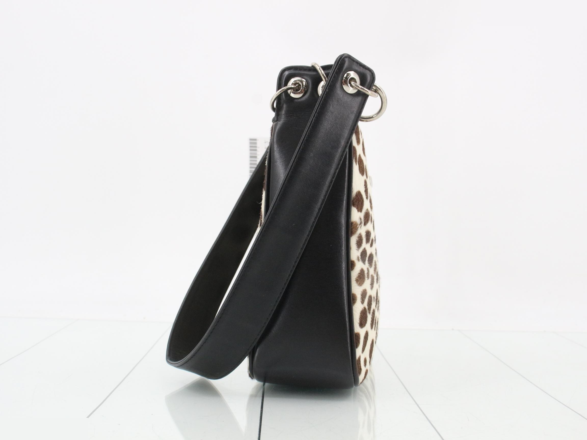 Calfskin Shoulder Bag, Black — view 4
