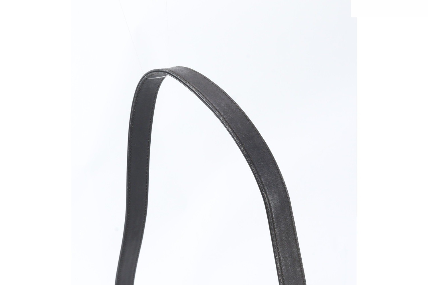 Leather shoulder bag, black. — view 2
