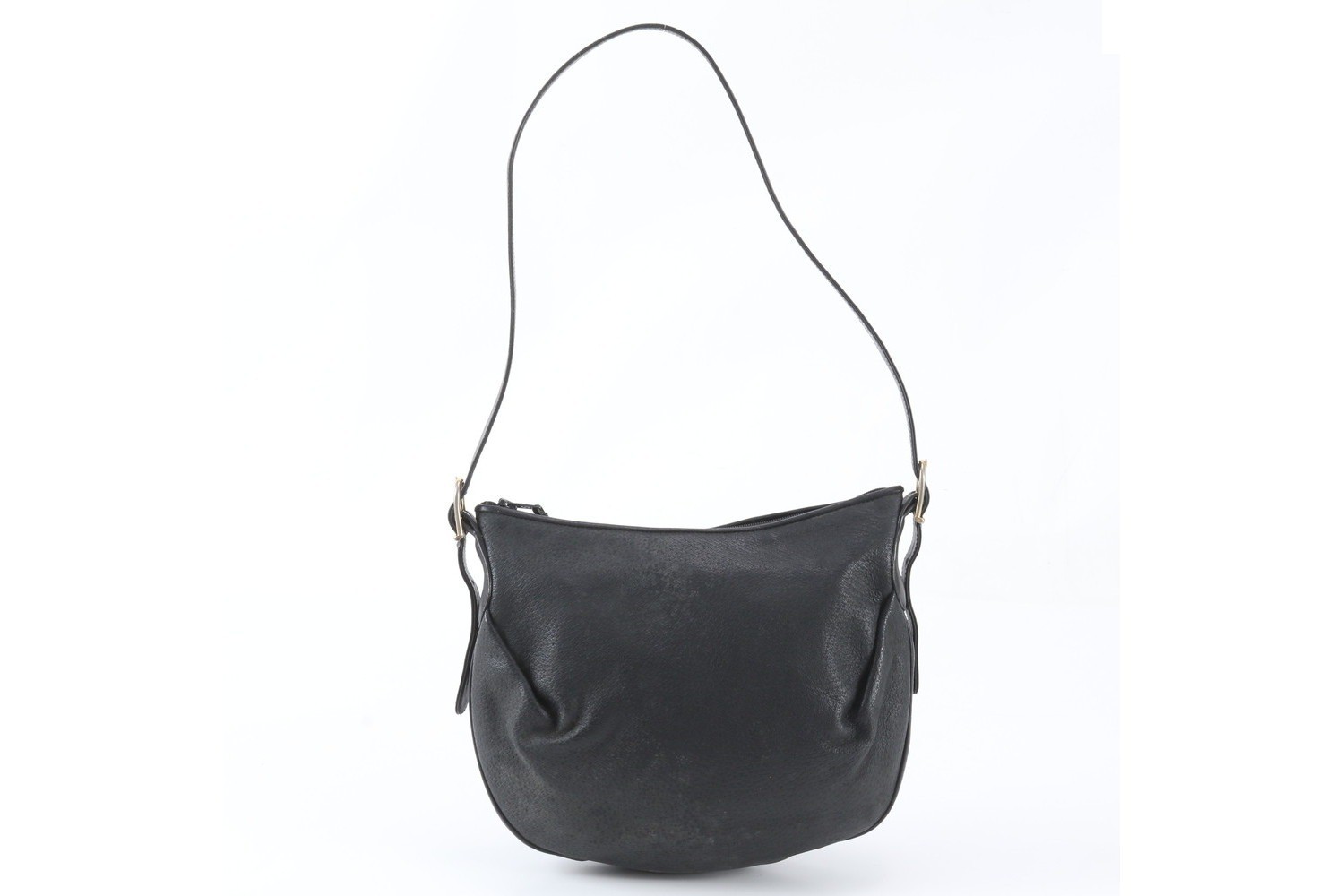 Leather shoulder bag, black. — view 3