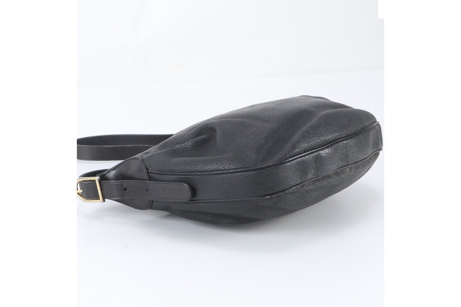 Leather shoulder bag, black. — view 5