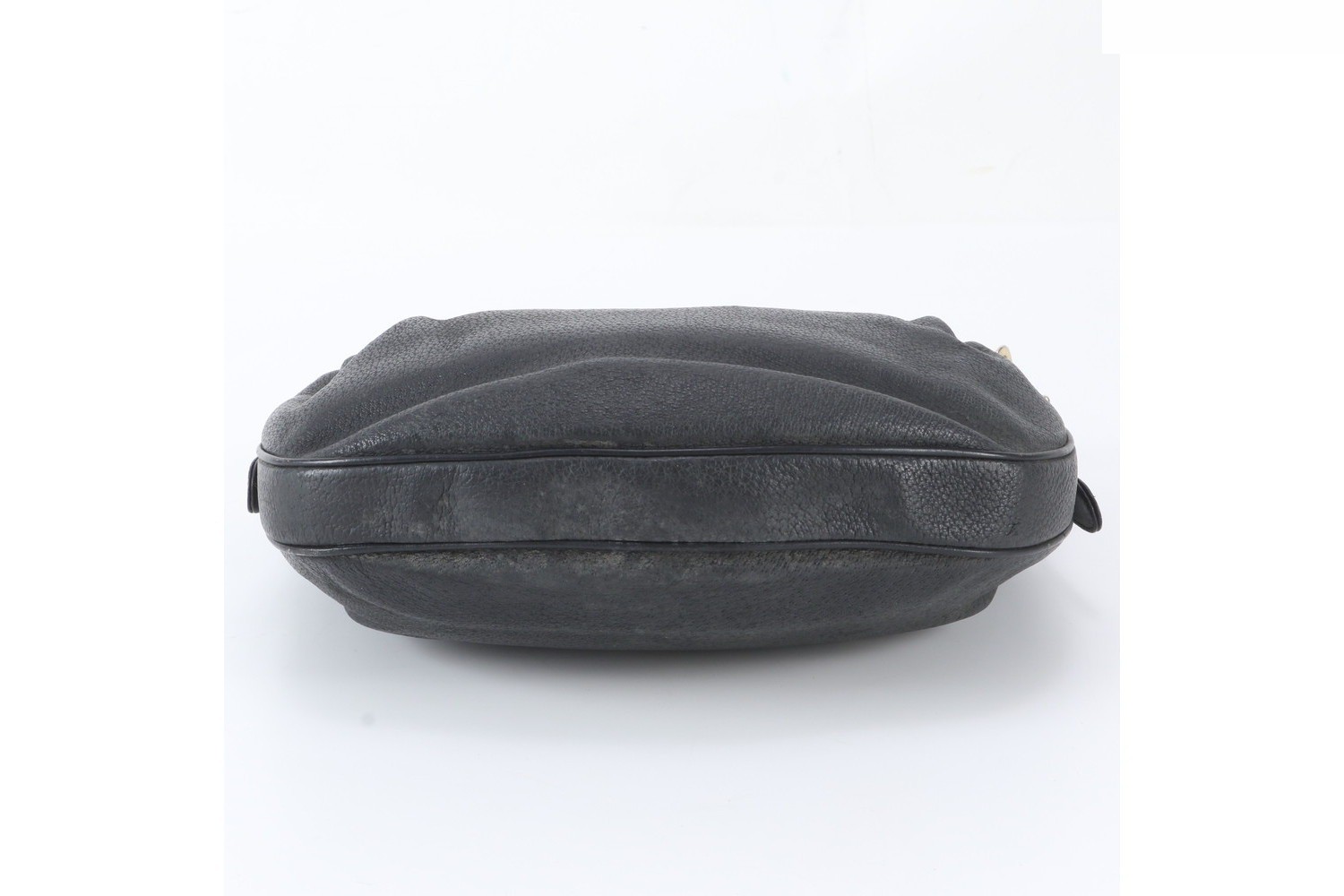 Leather shoulder bag, black. — view 6
