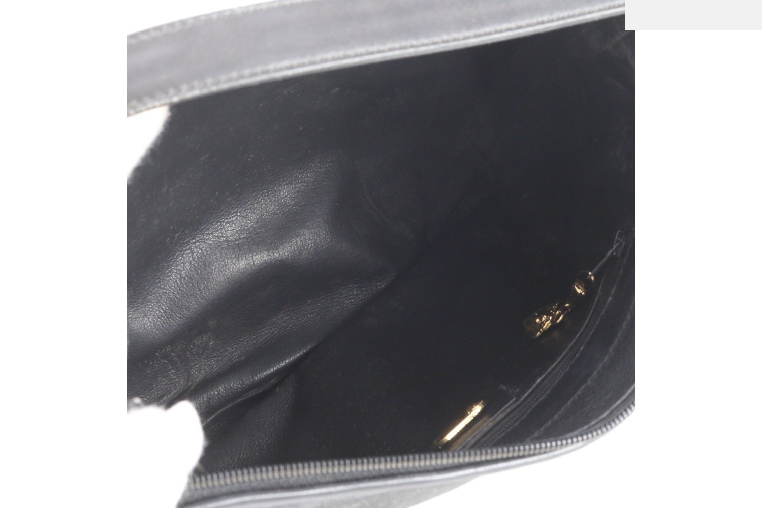 Leather shoulder bag, black. — view 7
