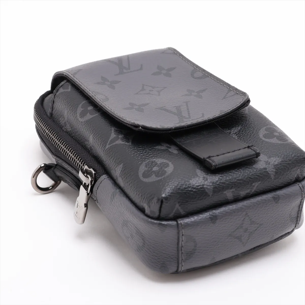 Monogram Eclipse Double Phone Pouch M81321 Black (RFID detected) — view 4