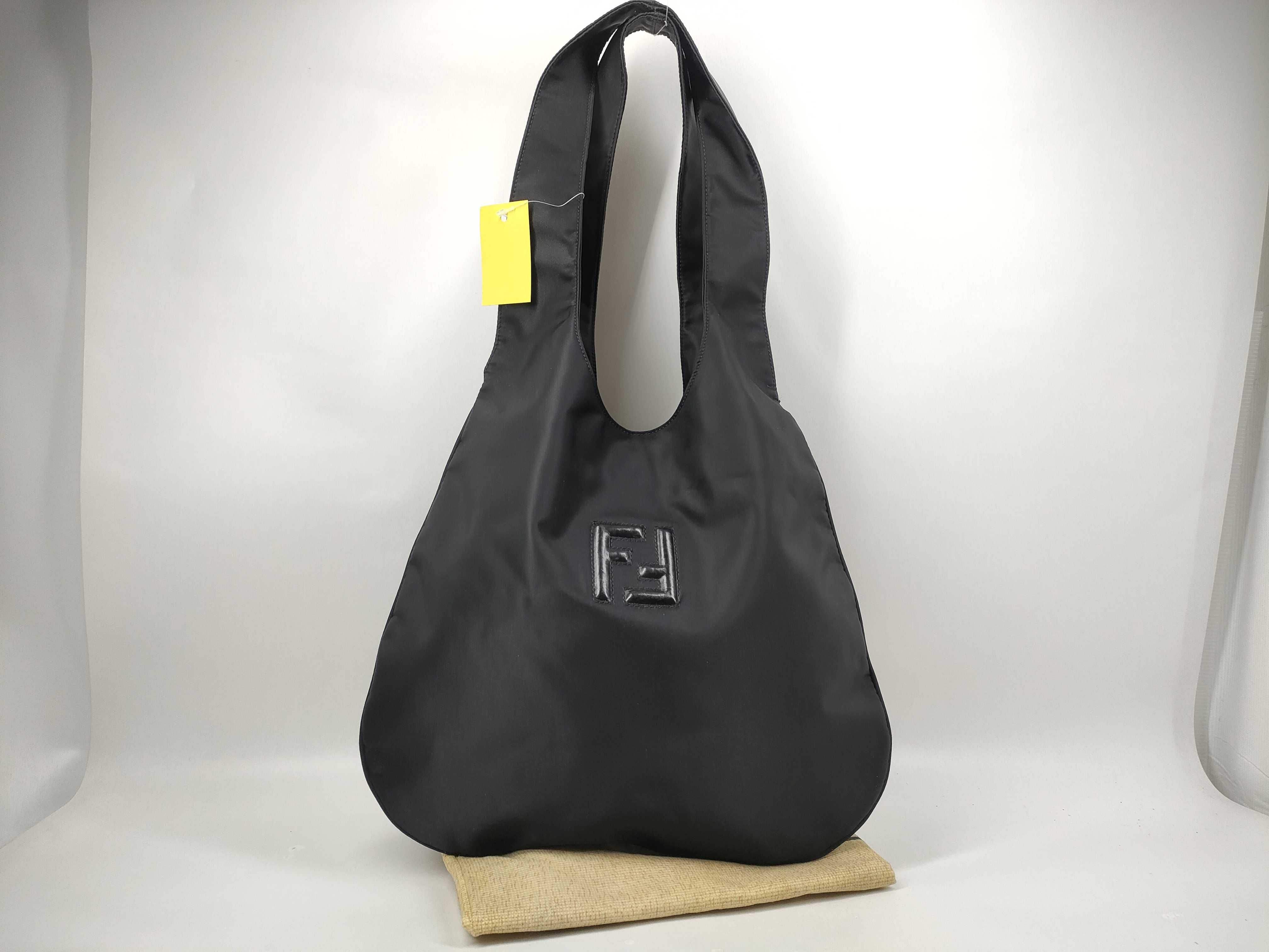 FF Logo Nylon Hobo Bag Shoulder Bag