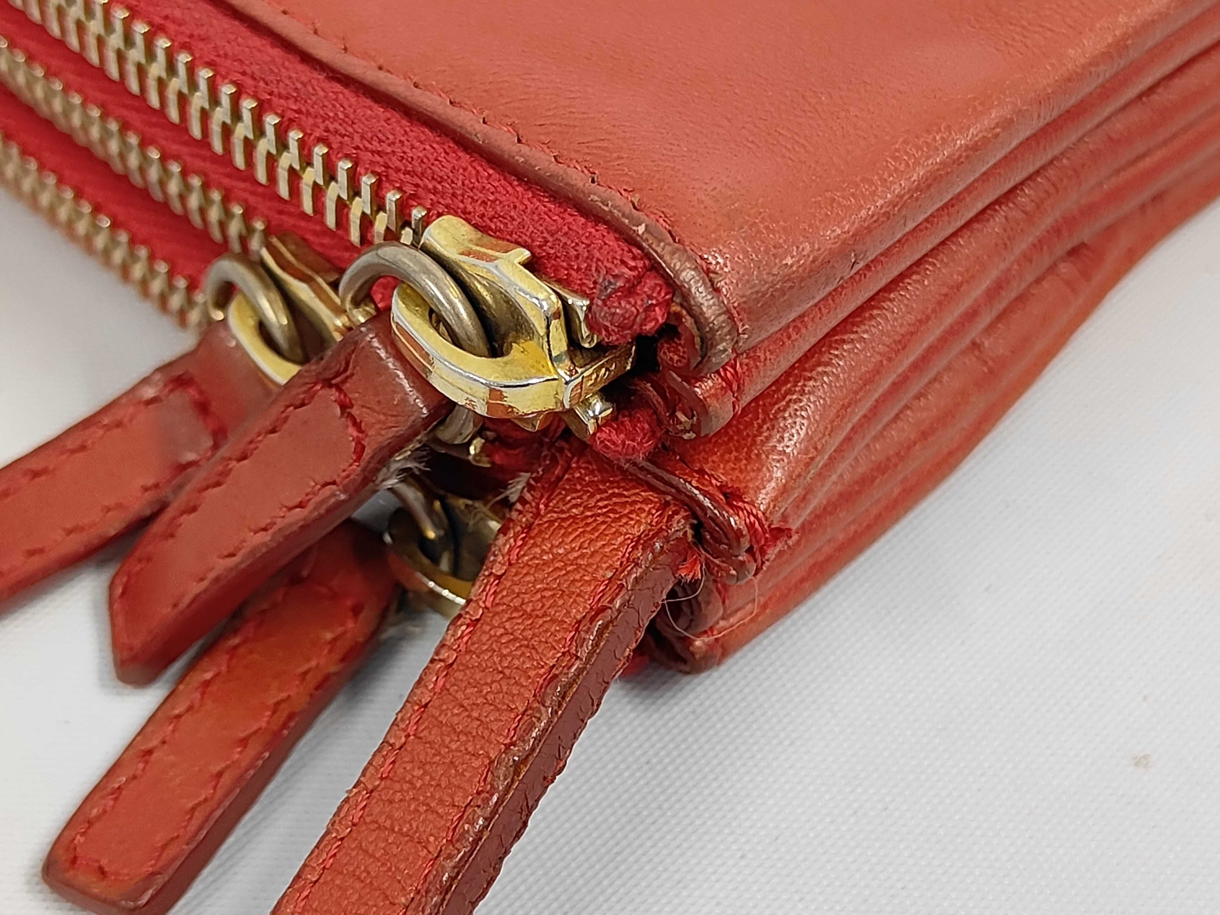 Trio Shoulder Bag, Red, with Dust Bag — view 6