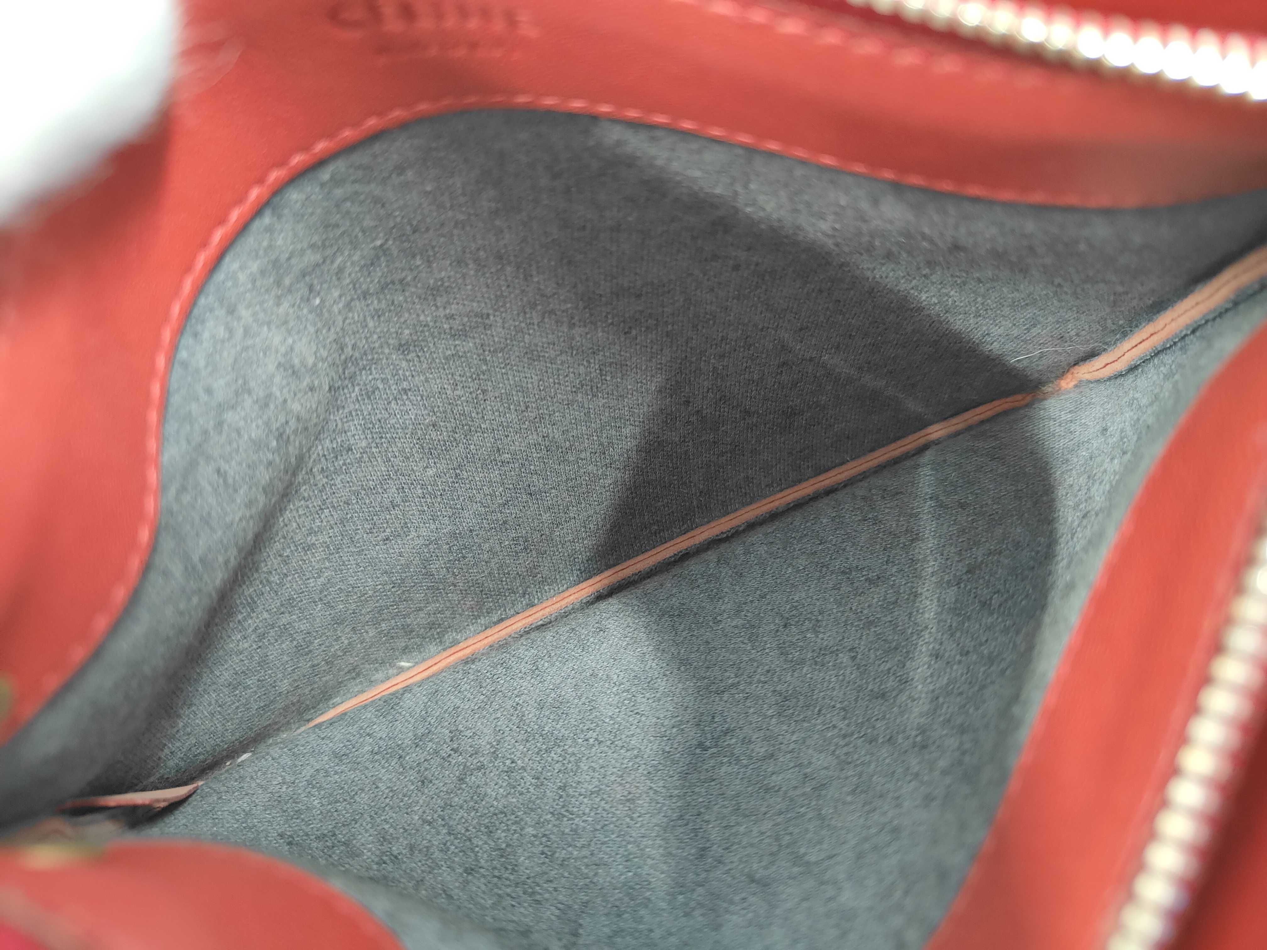 Trio Shoulder Bag, Red, with Dust Bag — view 9