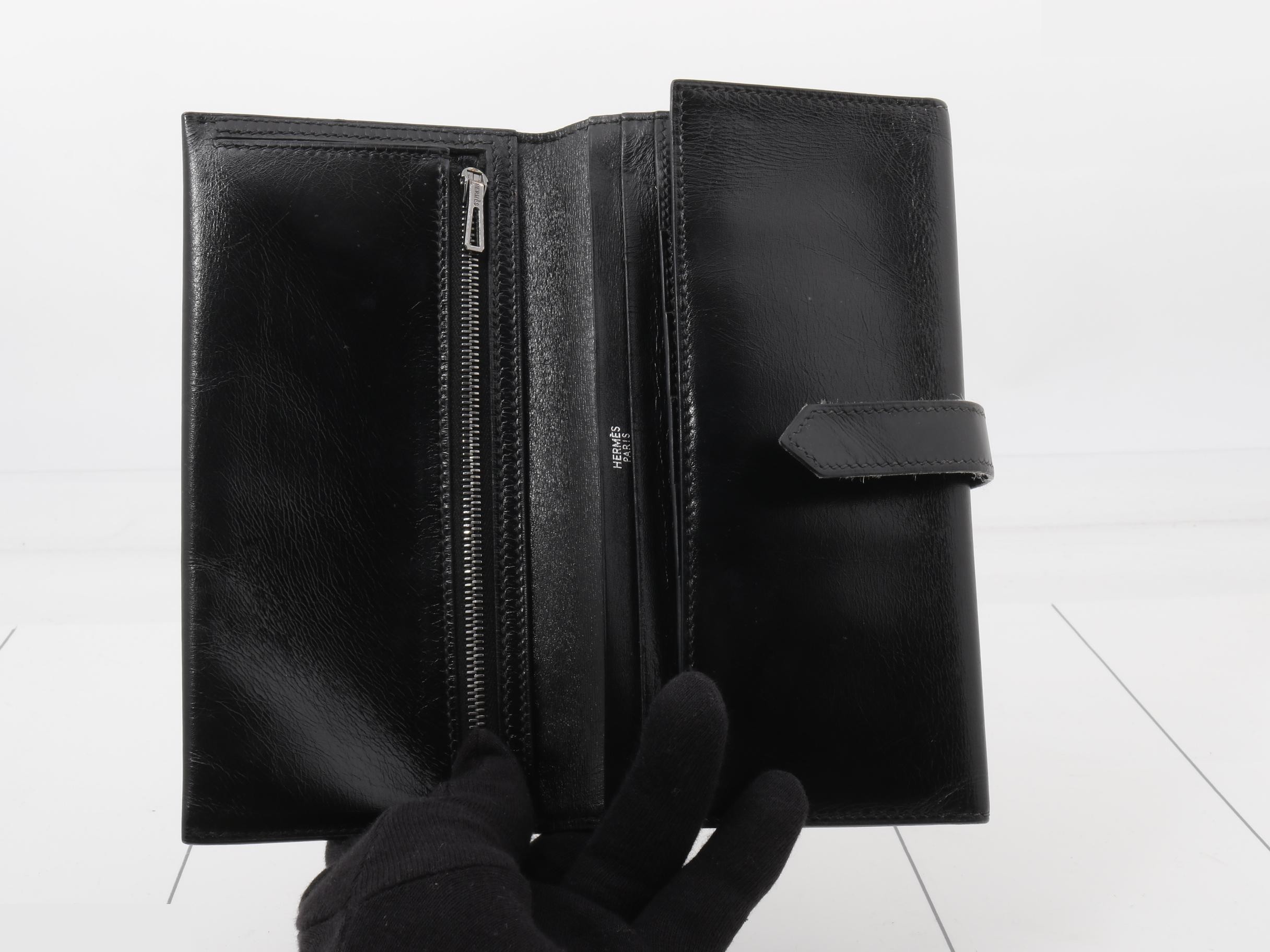 Bearndupri Leather Tri-fold Long Wallet G Stamp — view 4
