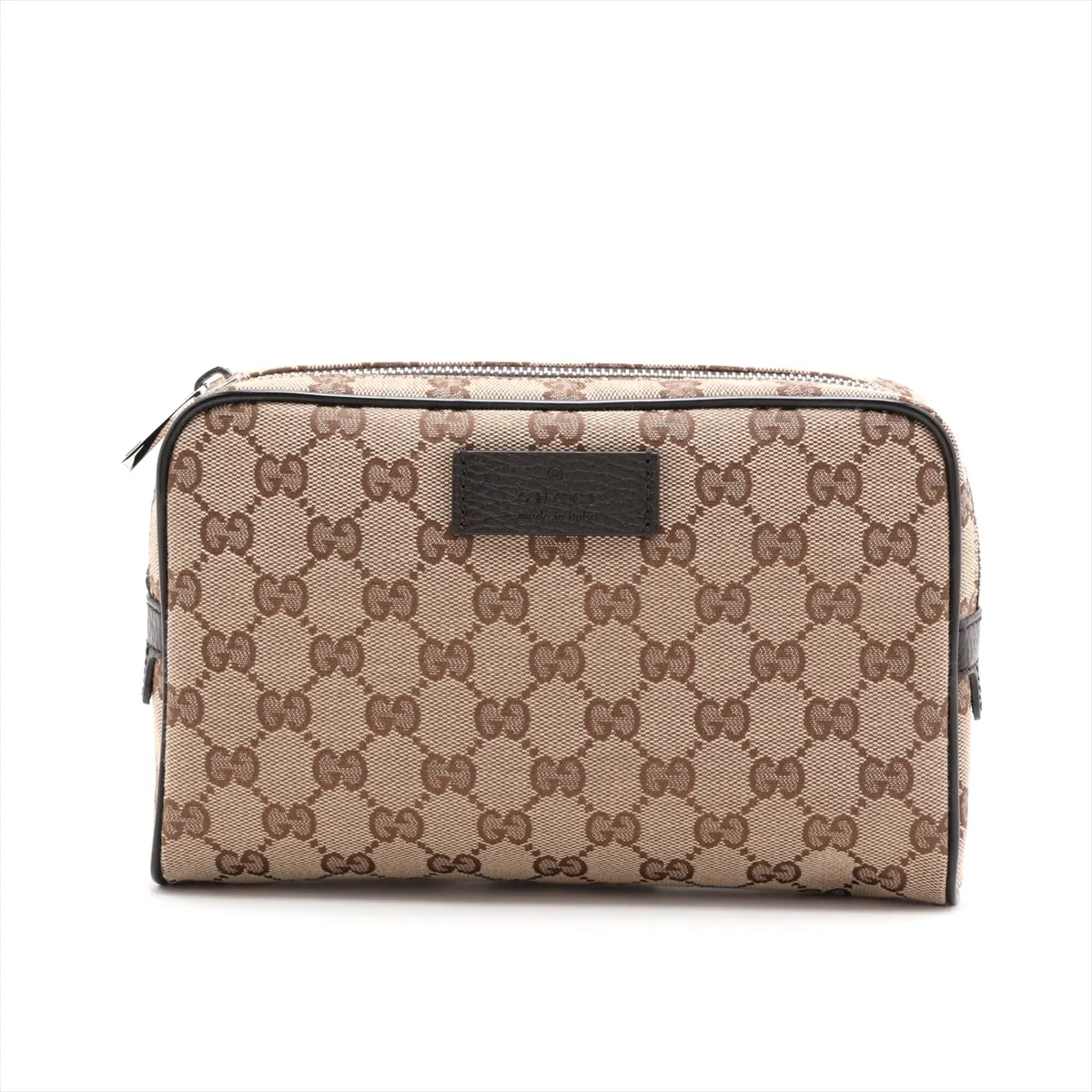 GG Canvas 449174 Canvas x Leather Waist Pouch Beige Outlet