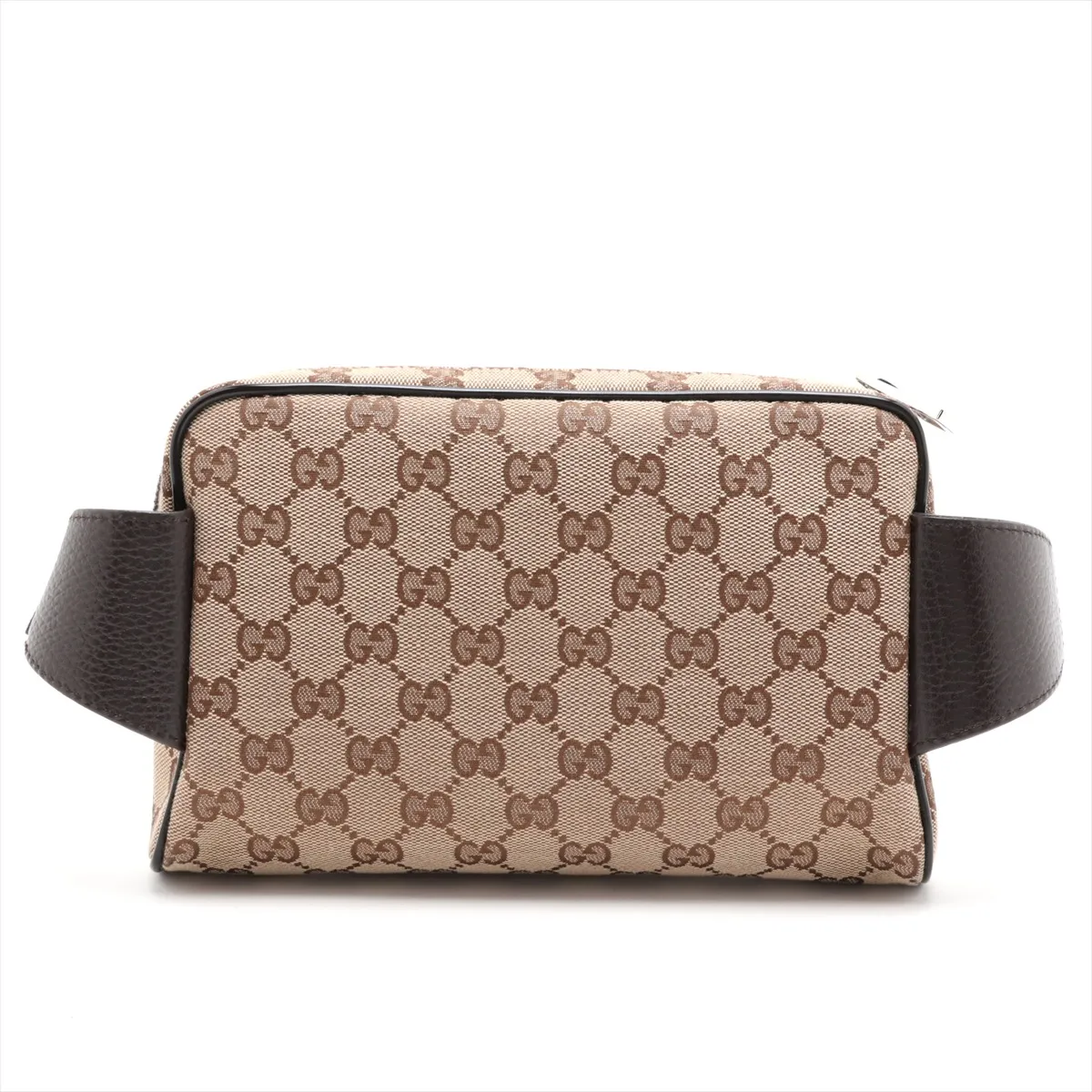 GG Canvas 449174 Canvas x Leather Waist Pouch Beige Outlet — view 2