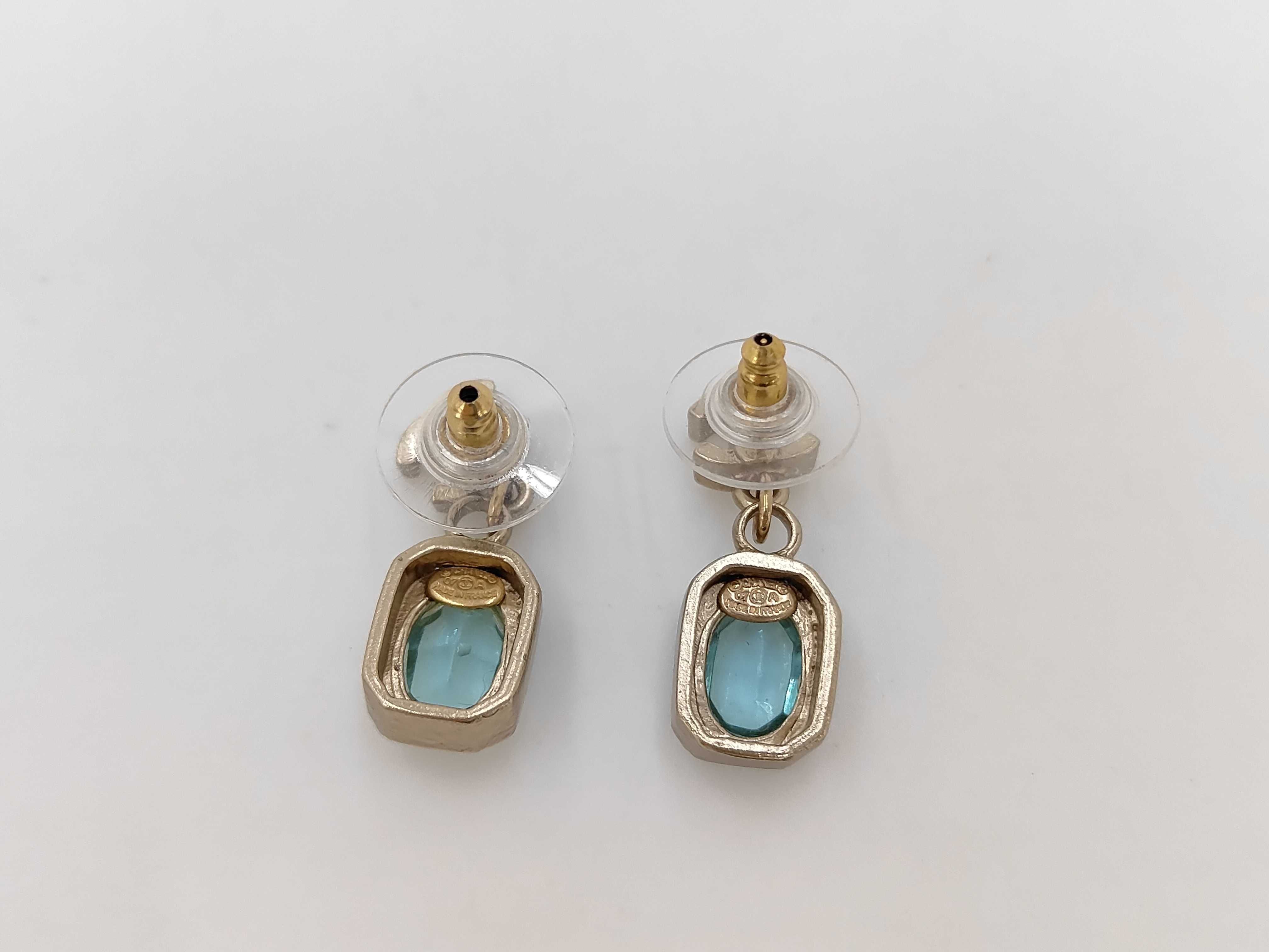 07A Coco Mark Color Stone Earrings — view 2