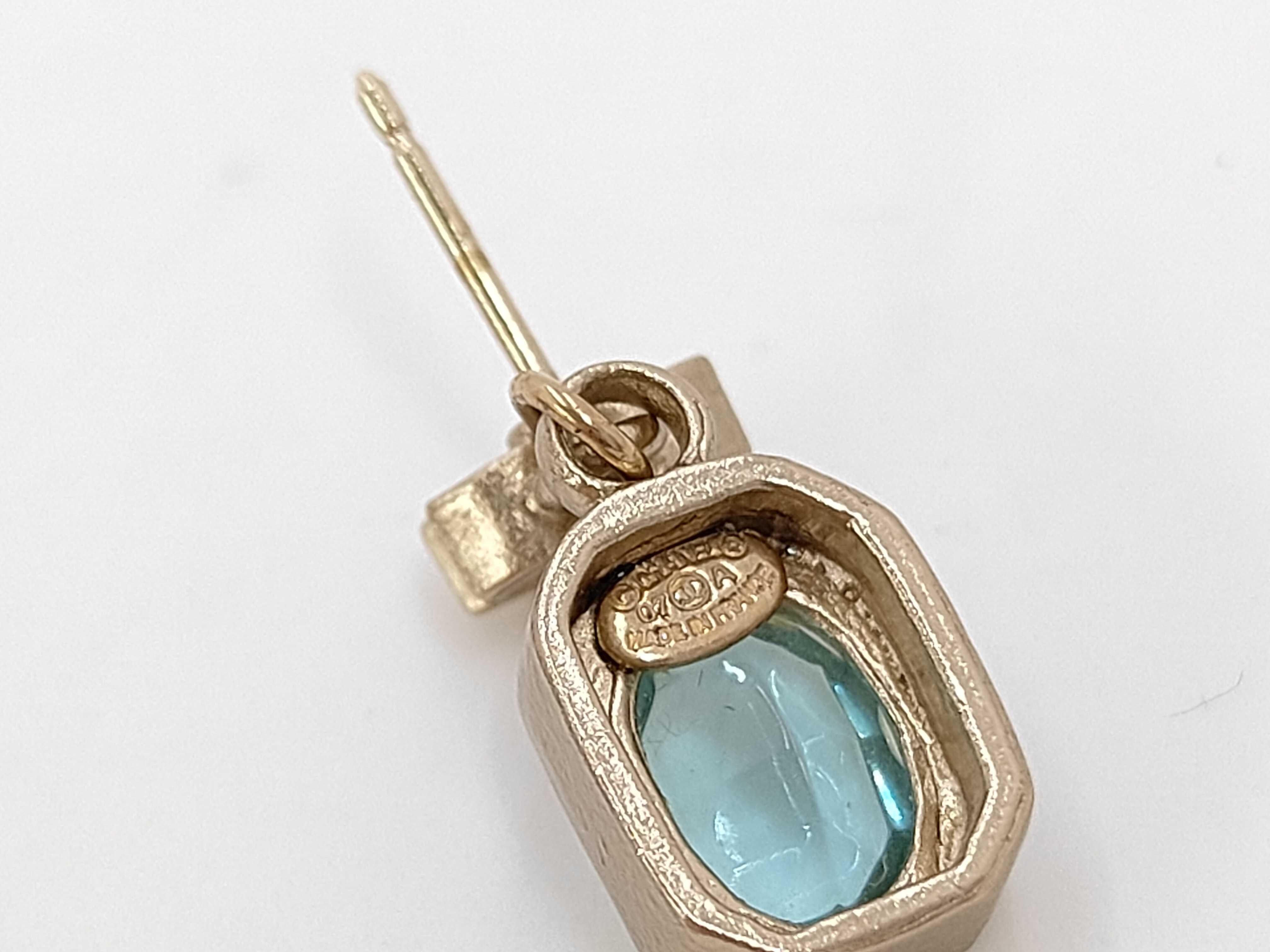 07A Coco Mark Color Stone Earrings — view 6