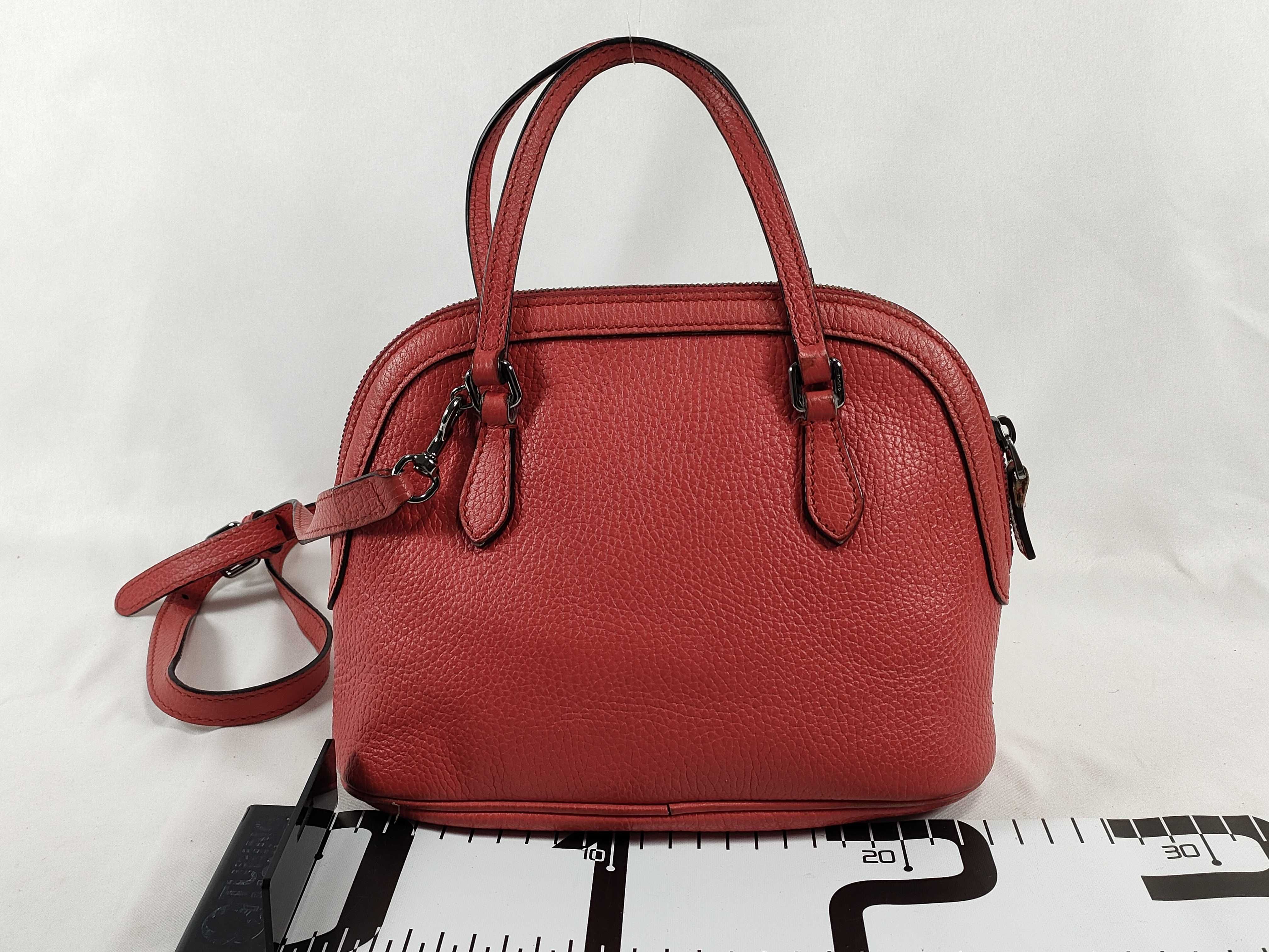 Women's Leather Handbag Shoulder Bag Red Handbag — view 2