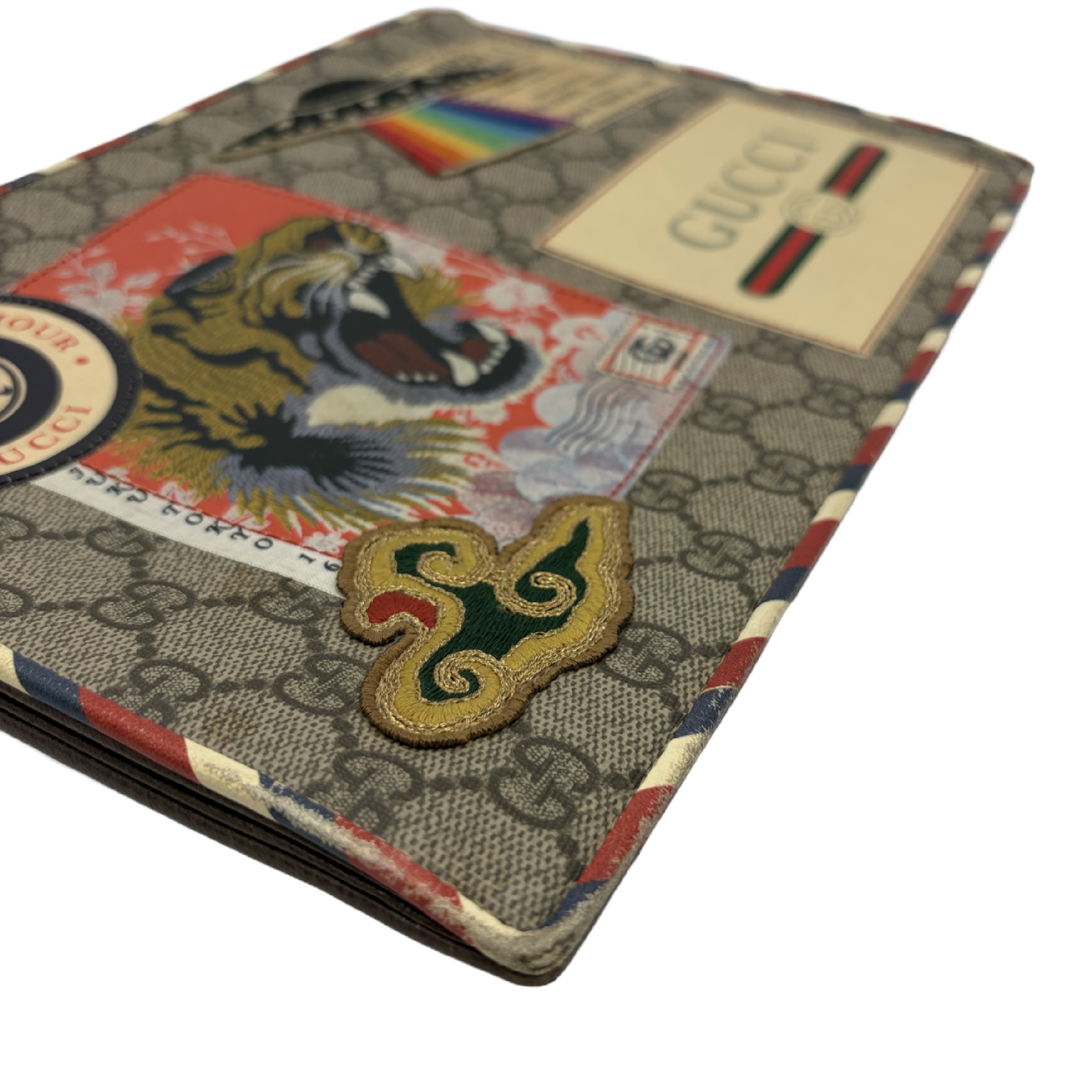 Courier GG Supreme Tiger Patch Clutch Bag — view 4