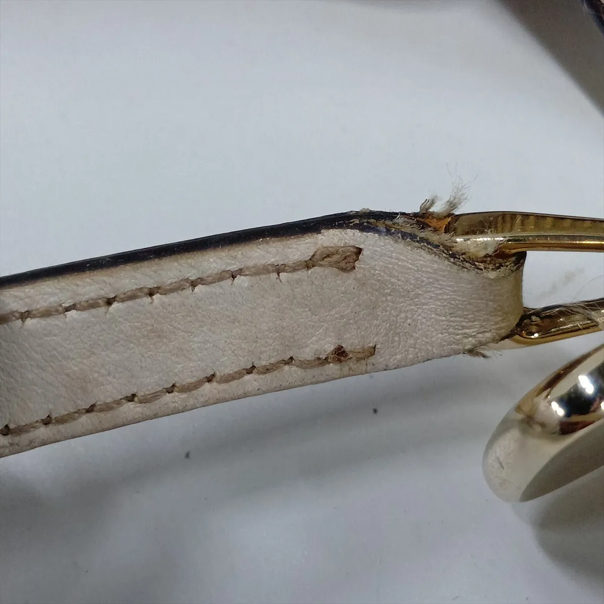 GG Canvas 190525 Canvas x Leather Handbag Beige x White — view 11