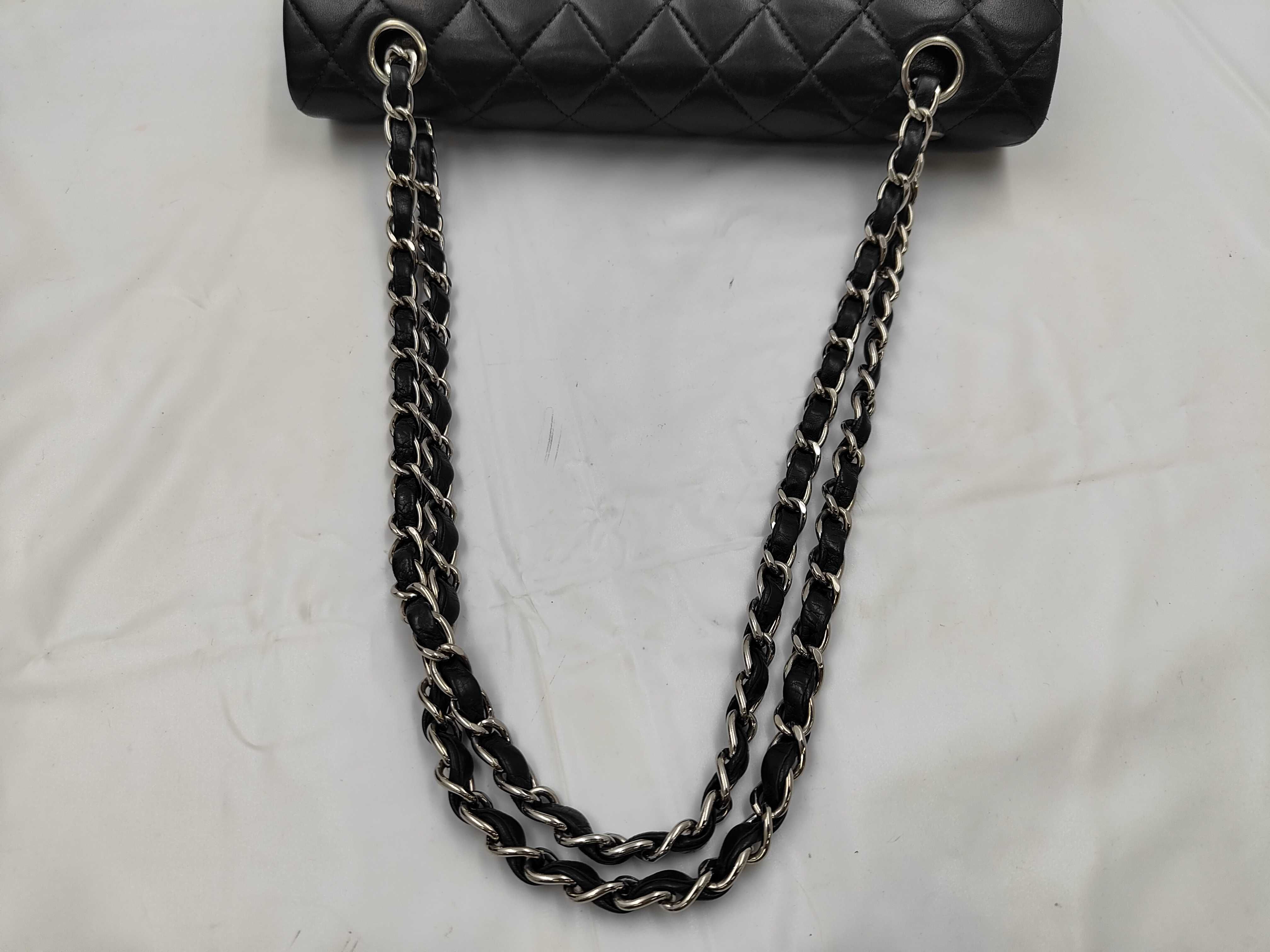 Matelassé 23 Chain Shoulder Bag, Double Flap, Lambskin, Black, Serial Number 6, Seal Shoulder Bag — view 3