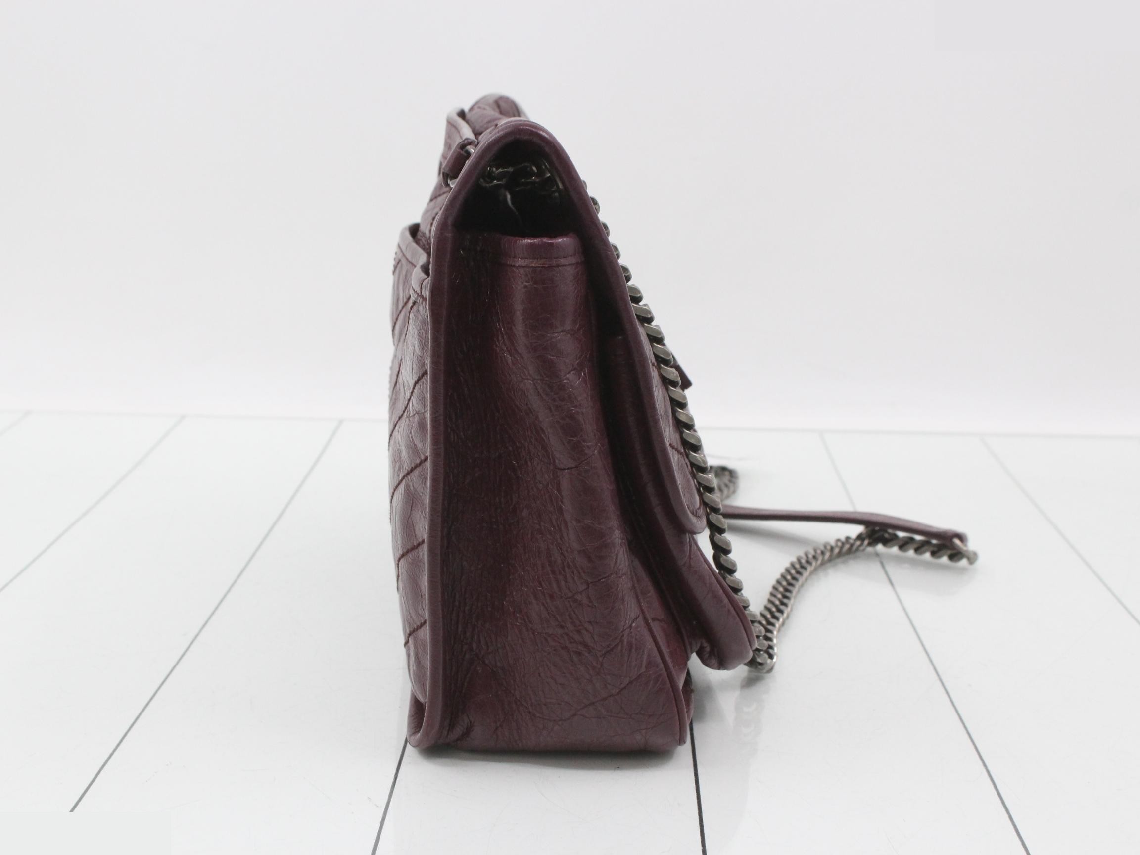 Niki Leather Chain Semi-Shoulder Bag — view 4