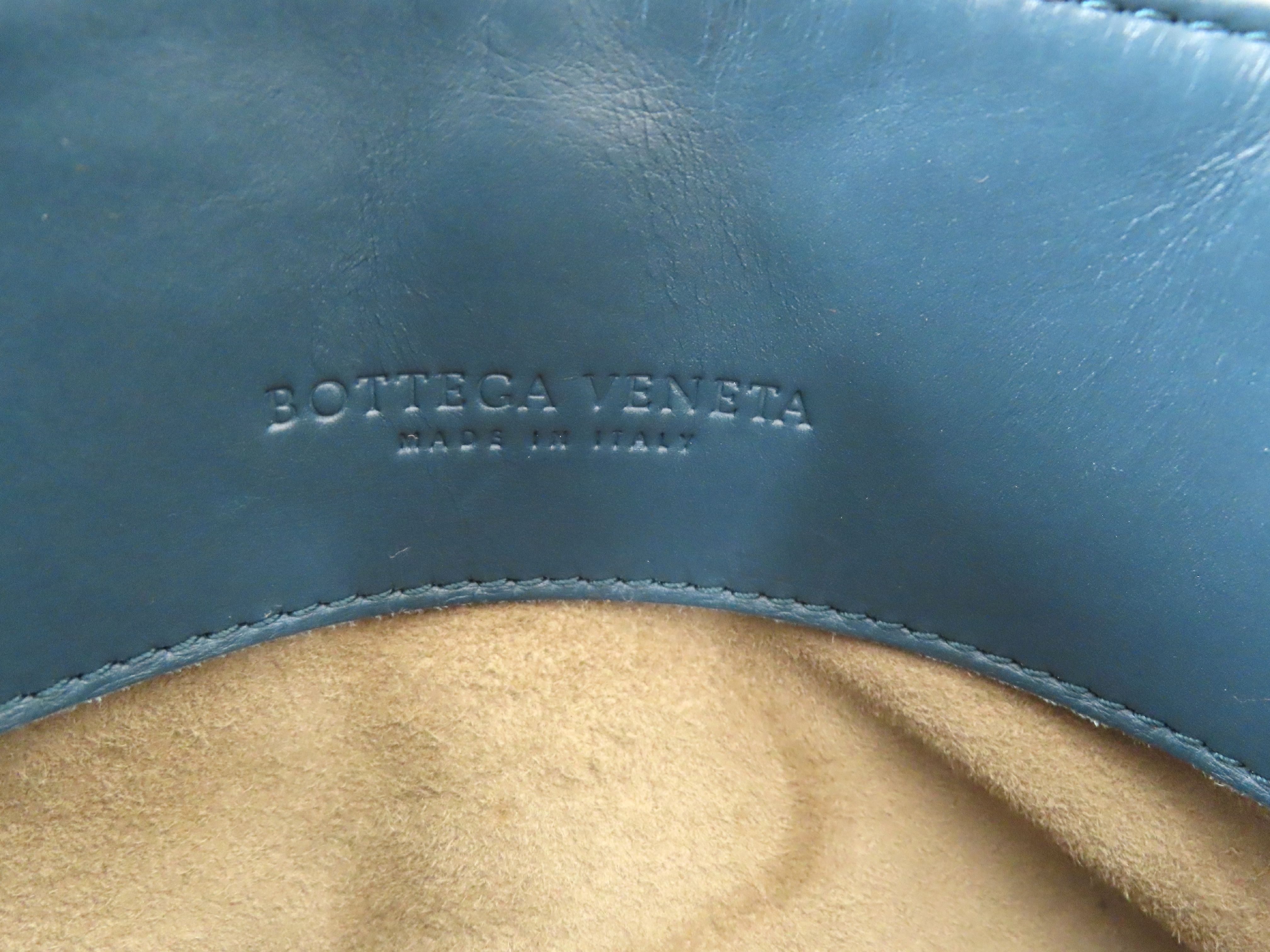 Intrecciato PH- Roma Hand Bag Blue Leather Handbag — view 11
