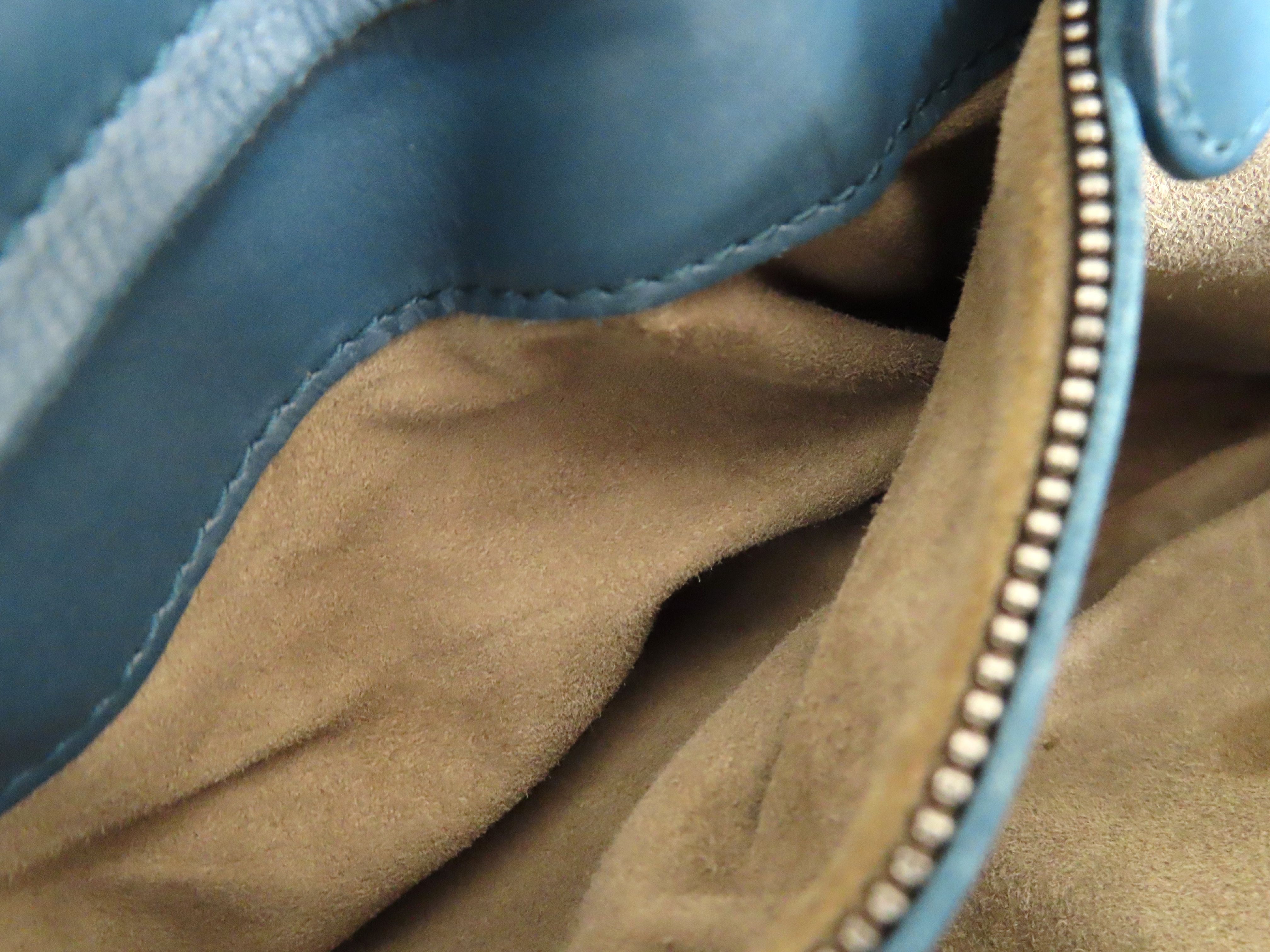 Intrecciato PH- Roma Hand Bag Blue Leather Handbag — view 10